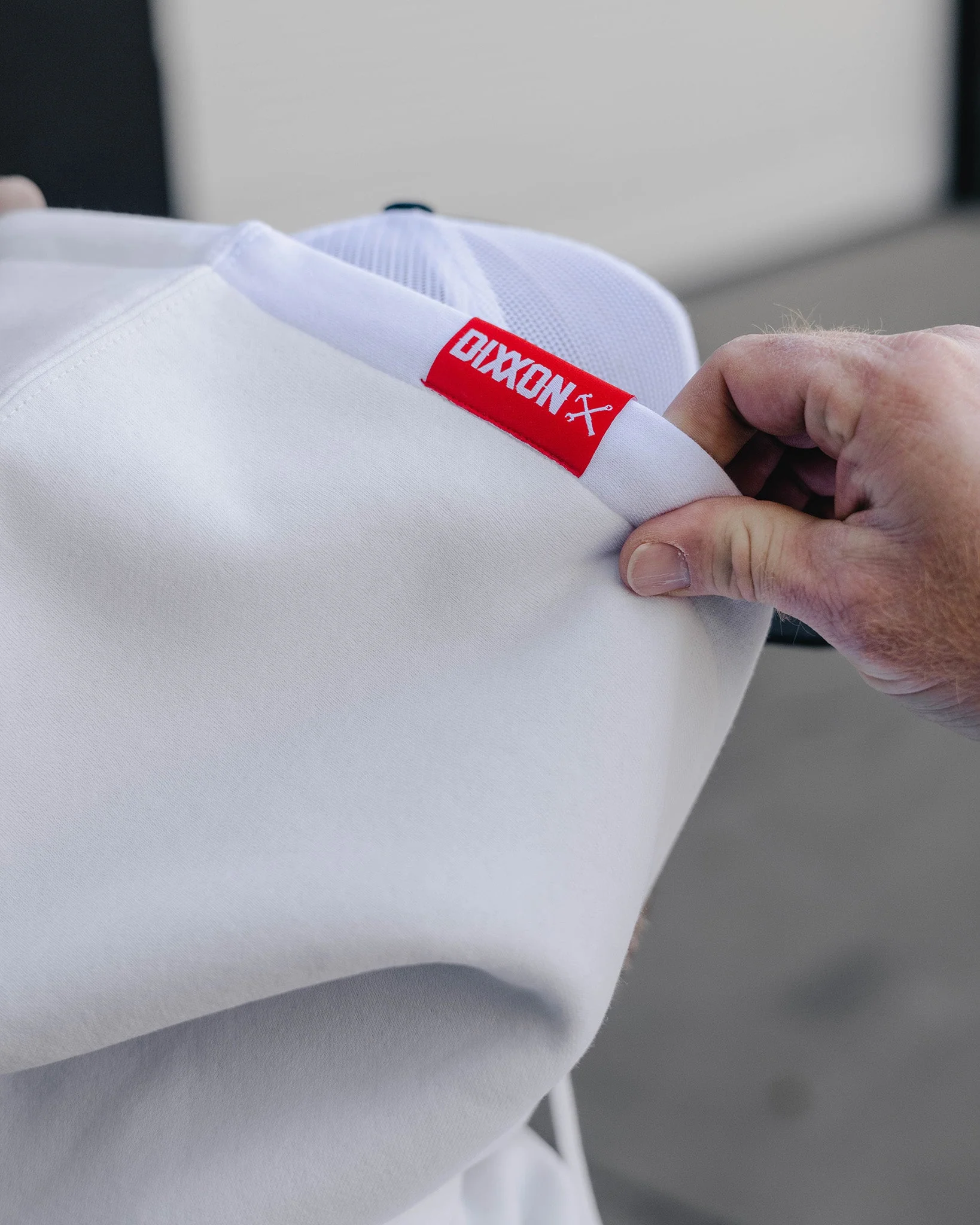 Red & Blue Quality Goods Pullover Hoodie - White - Image 5