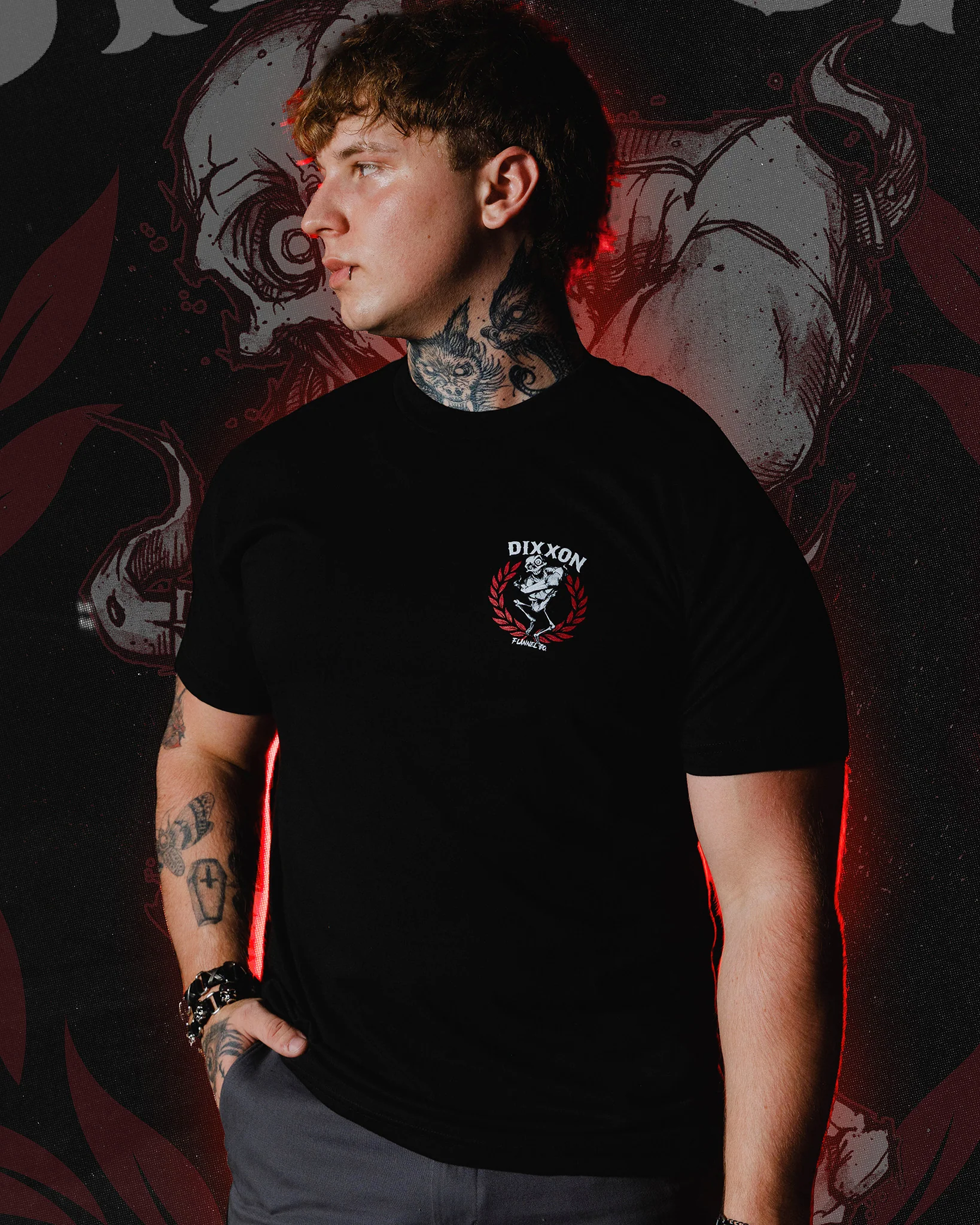 Red Straight Jacket T-Shirt - Black - Image 2