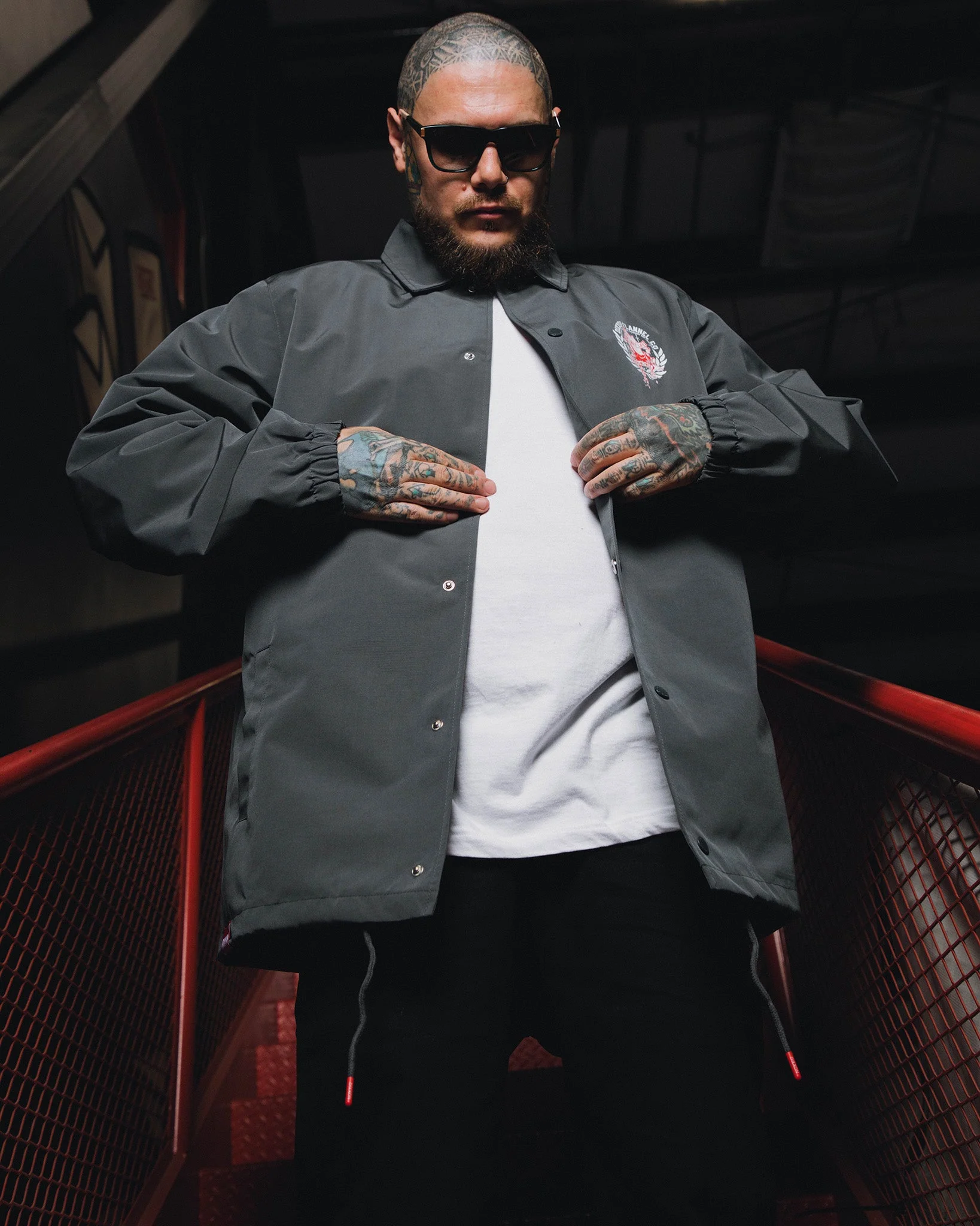 Red & White Otto Coaches Jacket - Gray - Image 4