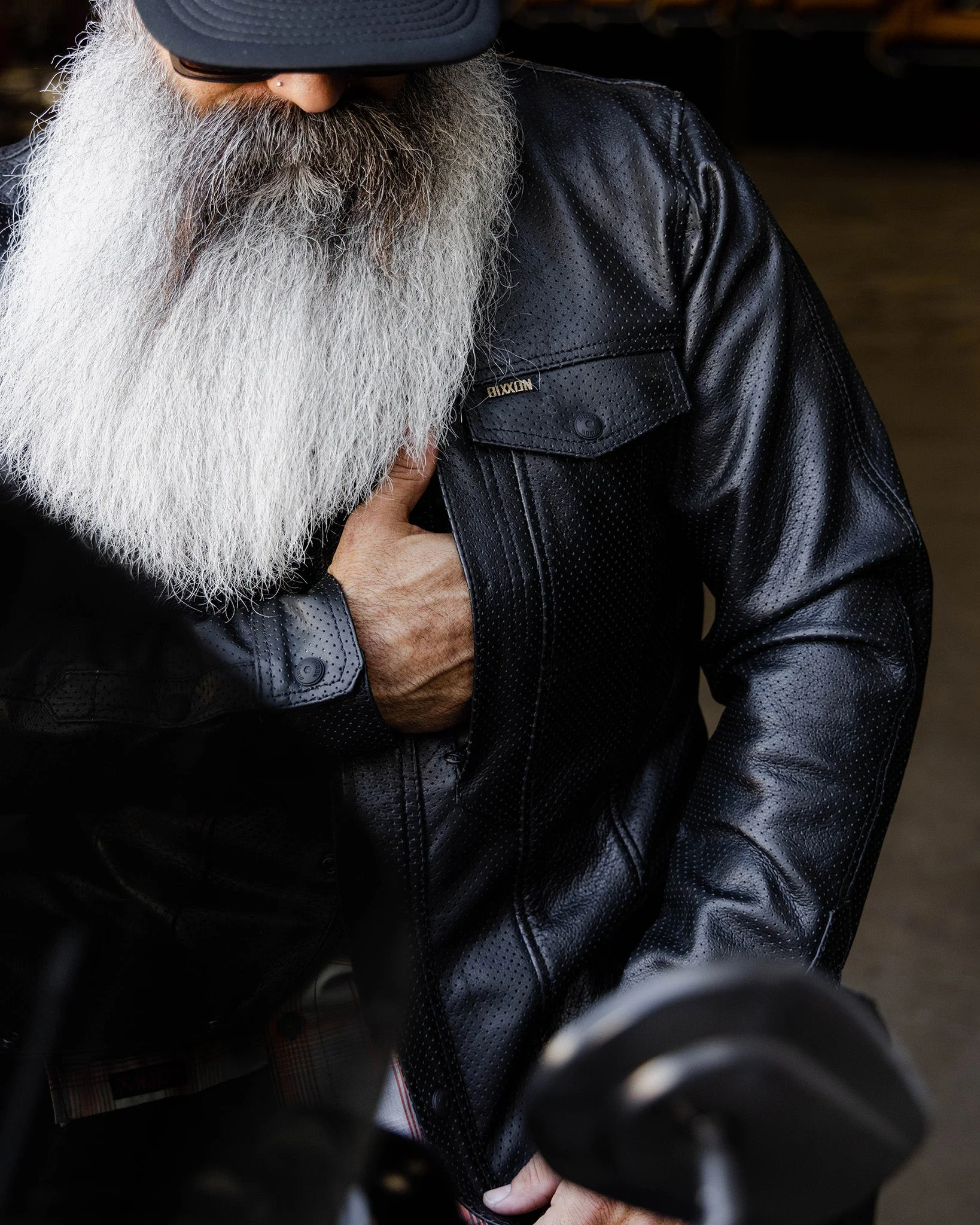 Reno Perforated Leather Shirt - Image 10