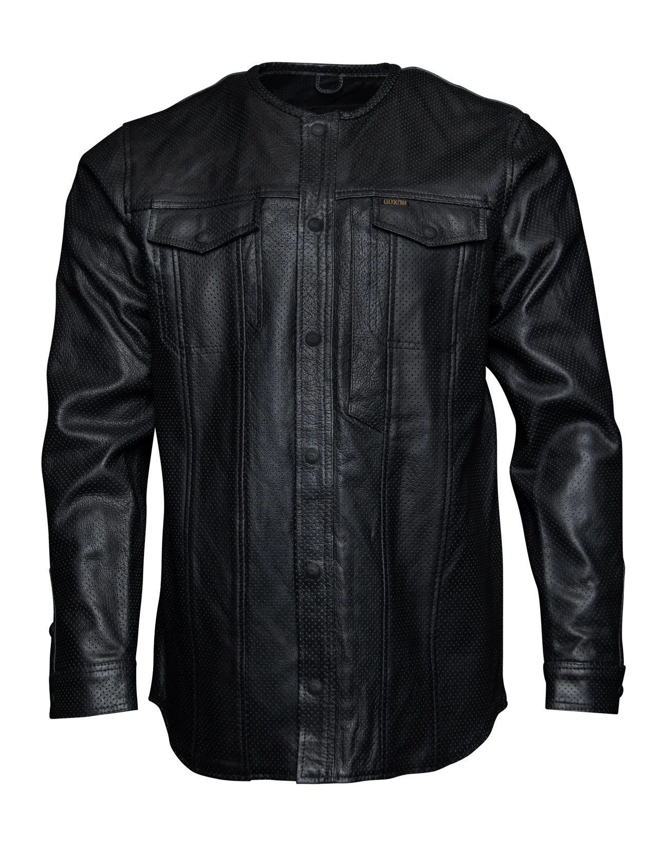 Reno Perforated Leather Shirt - Image 2