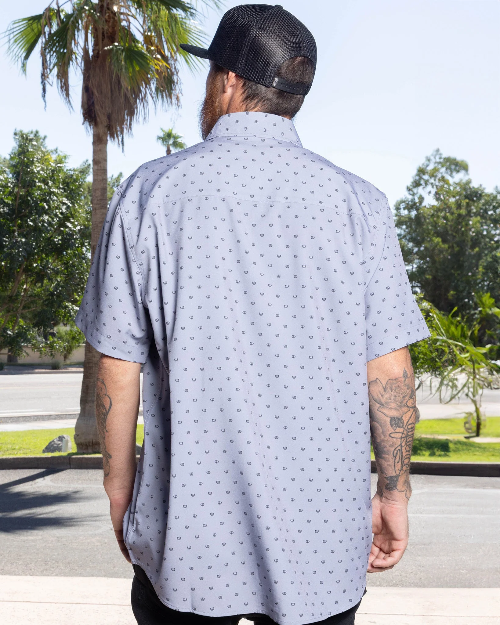 Salty Crest Party Shirt - Gray & Black - Image 3