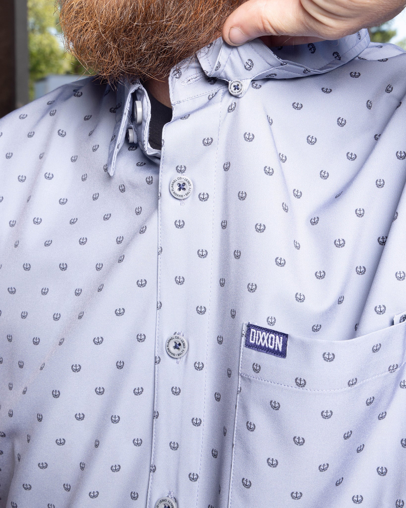 Salty Crest Party Shirt - Gray & Black - Image 4