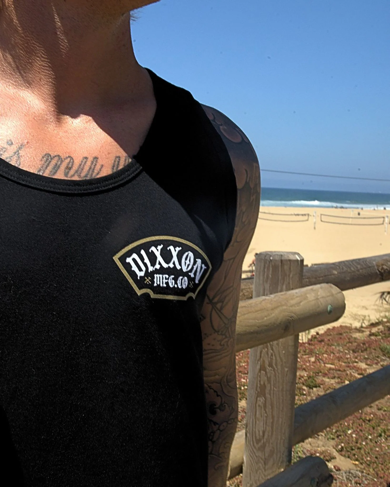 Gold/White Salty Patch Tank - Black - Image 2