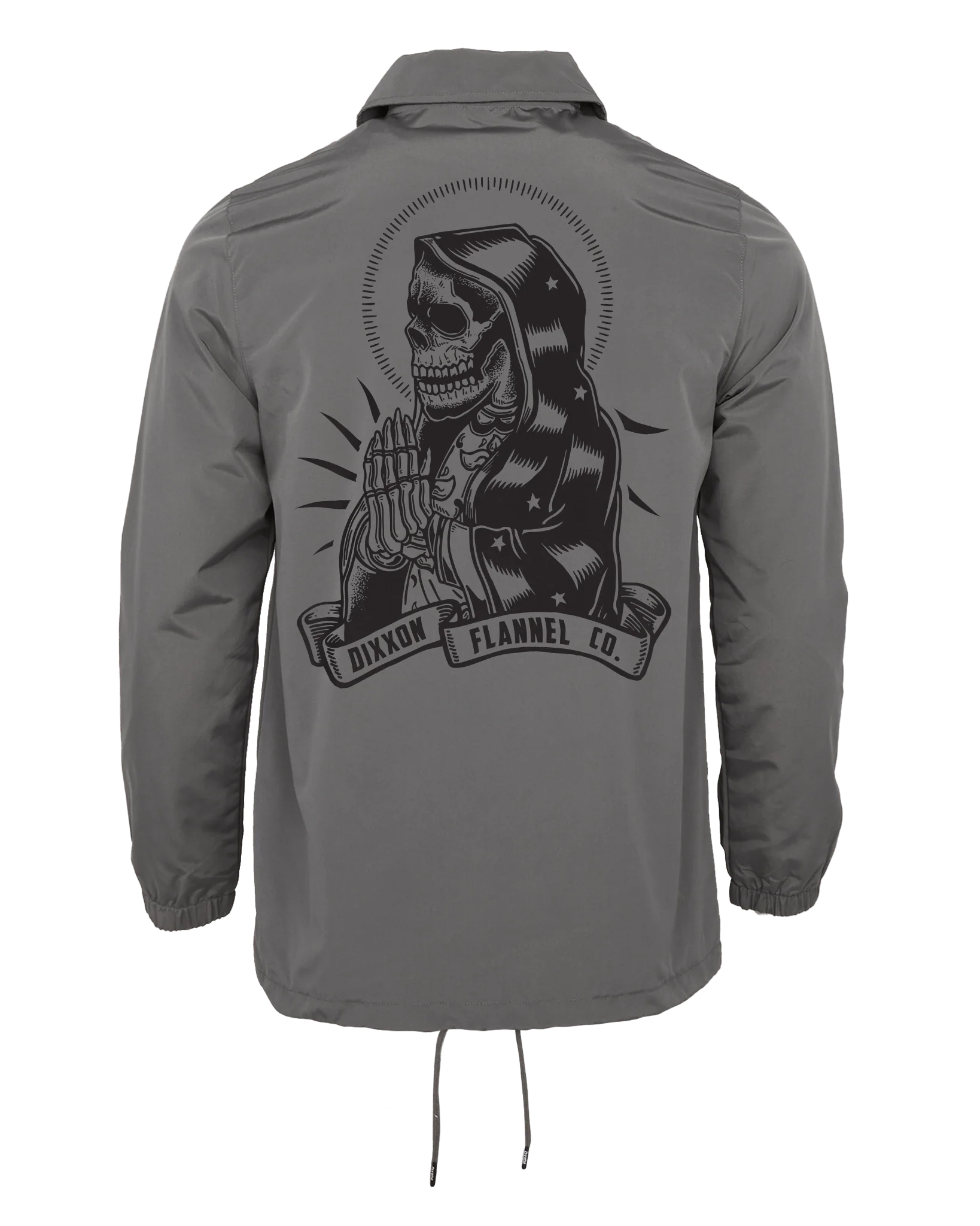Santa Muerte Coaches Jacket - Gray - Image 2