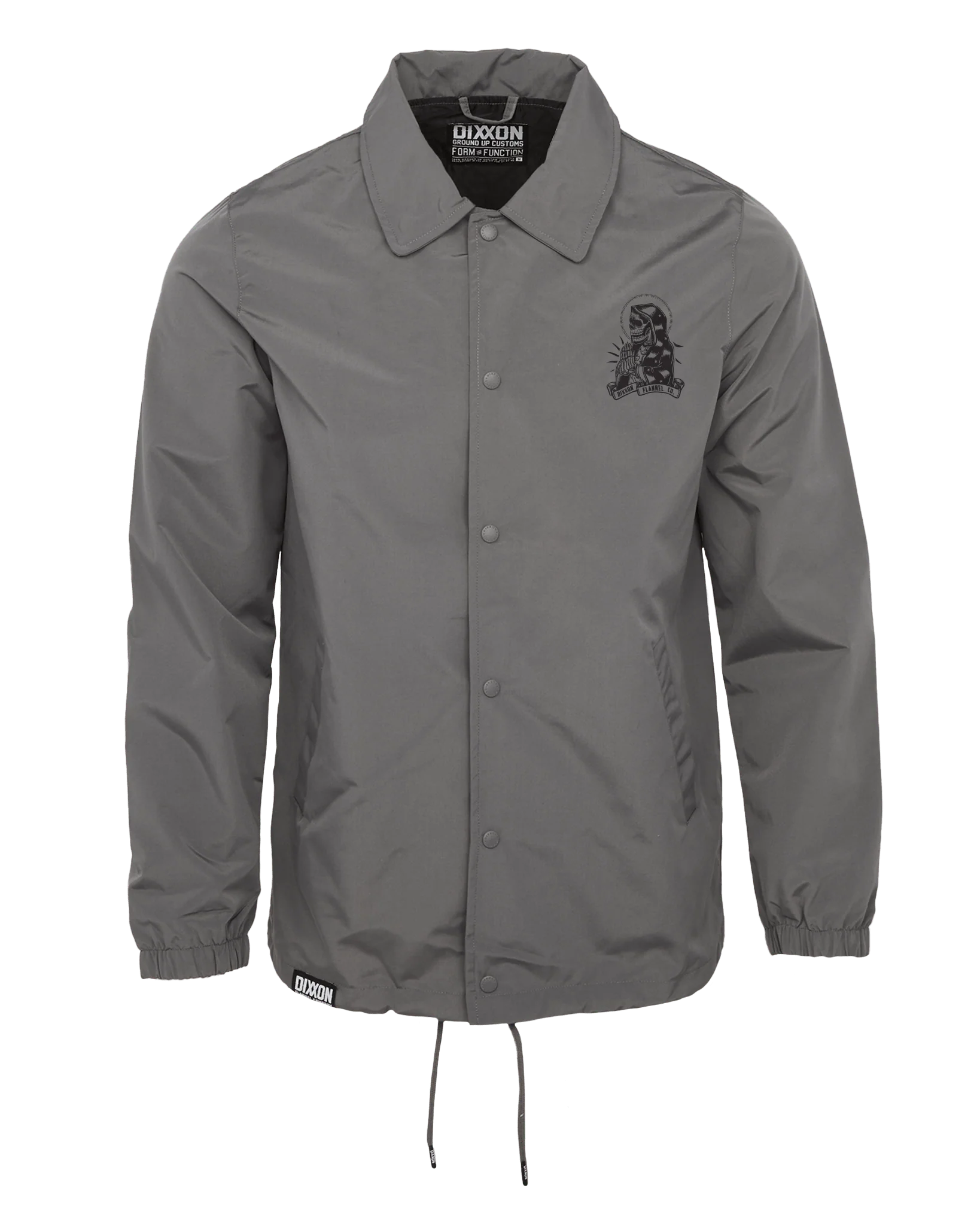 Santa Muerte Coaches Jacket - Gray - Image 3