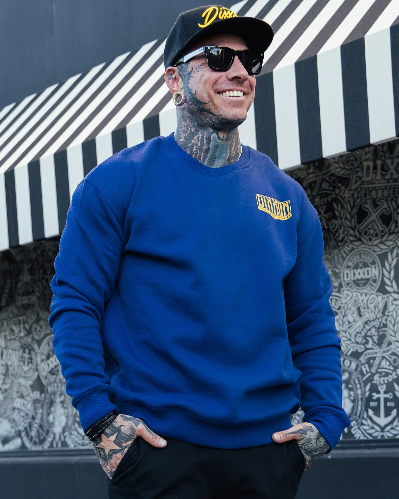 White & Gold Sealed Crewneck Sweatshirt - Royal Blue - Image 2