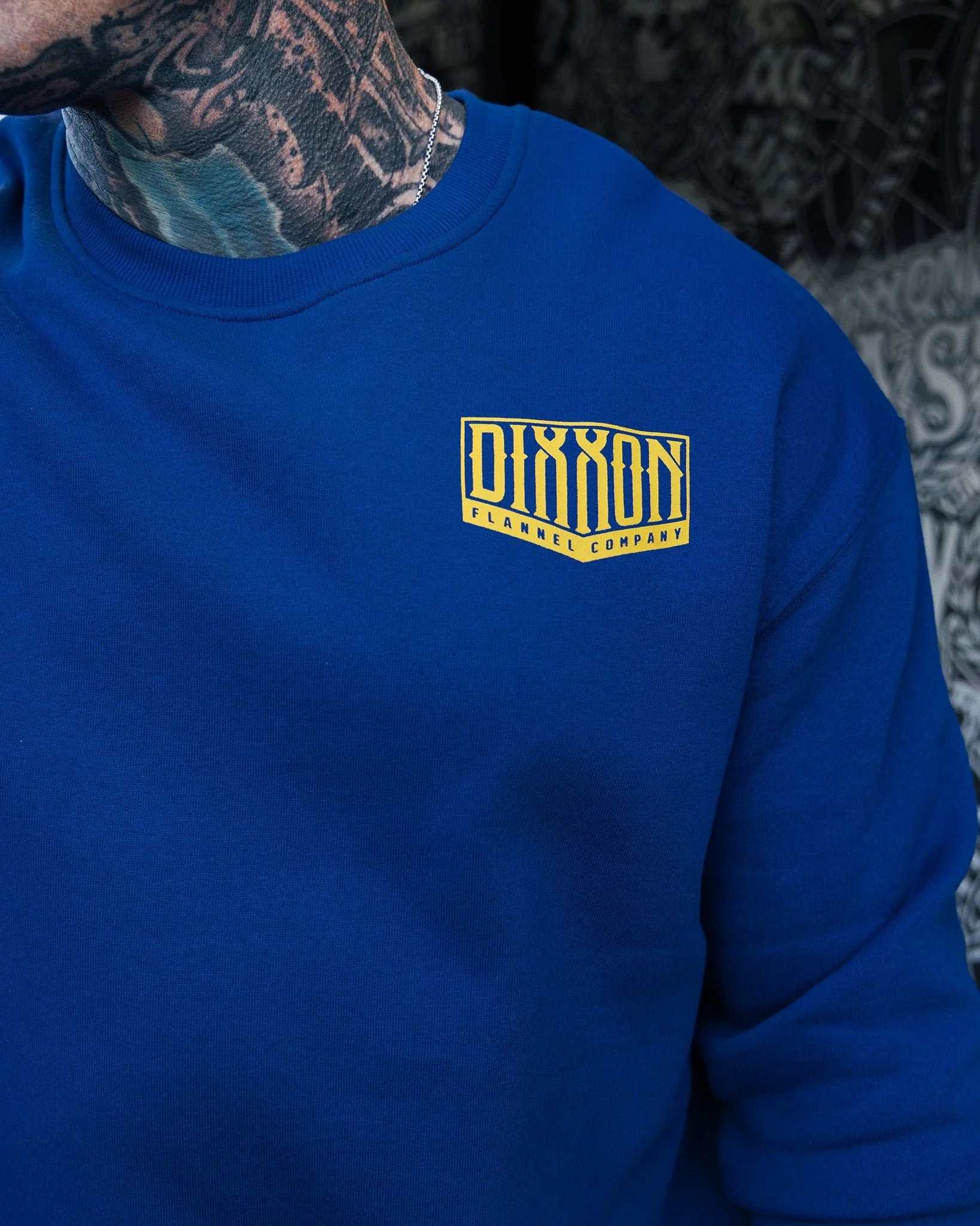 White & Gold Sealed Crewneck Sweatshirt - Royal Blue - Image 3