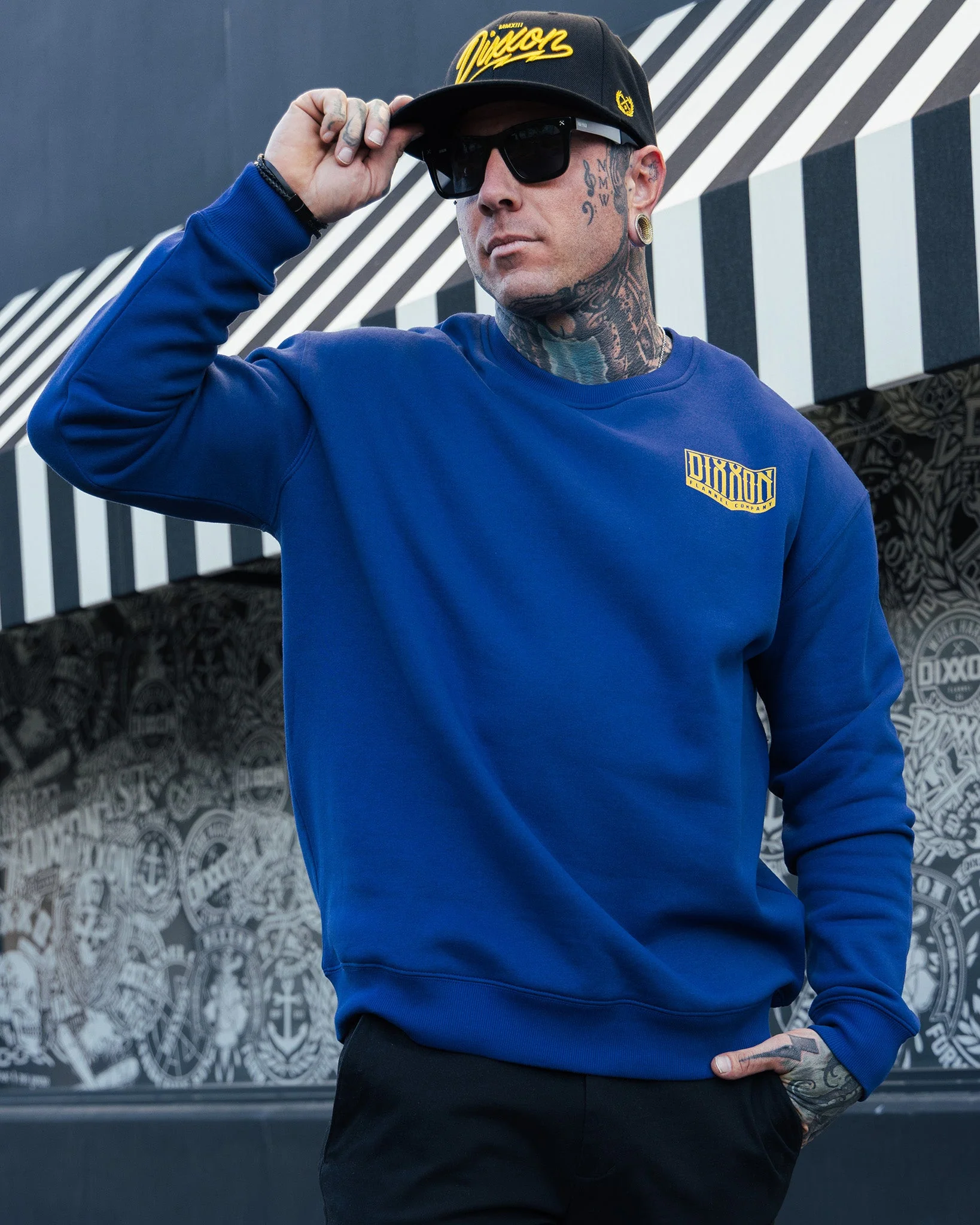 White & Gold Sealed Crewneck Sweatshirt - Royal Blue - Image 4