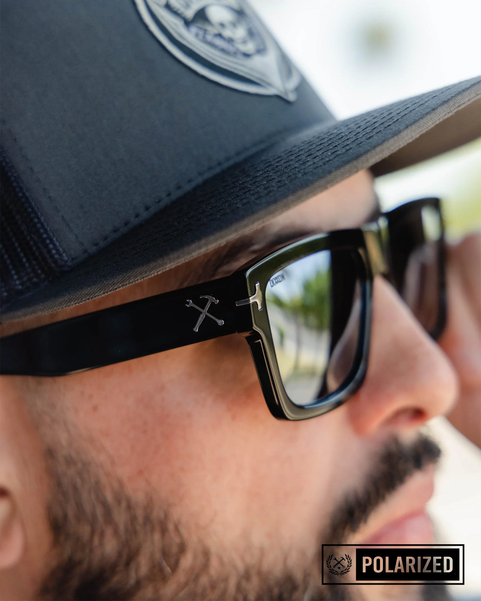 Sledge Sunglasses - Black & Chrome Polarized - Image 2
