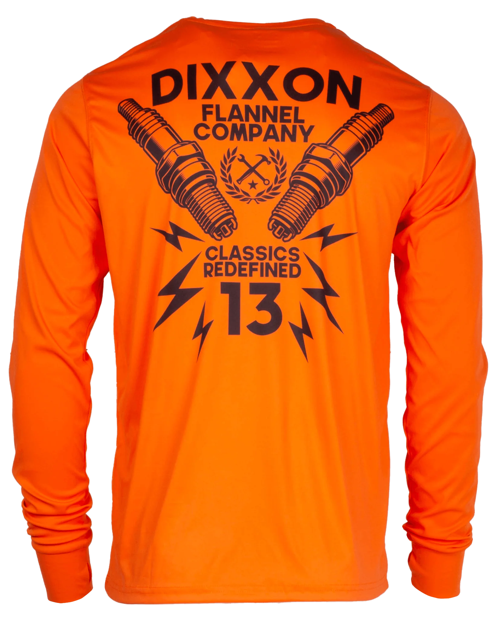 Sparky UV Long Sleeve T-Shirt - Orange - Image 2