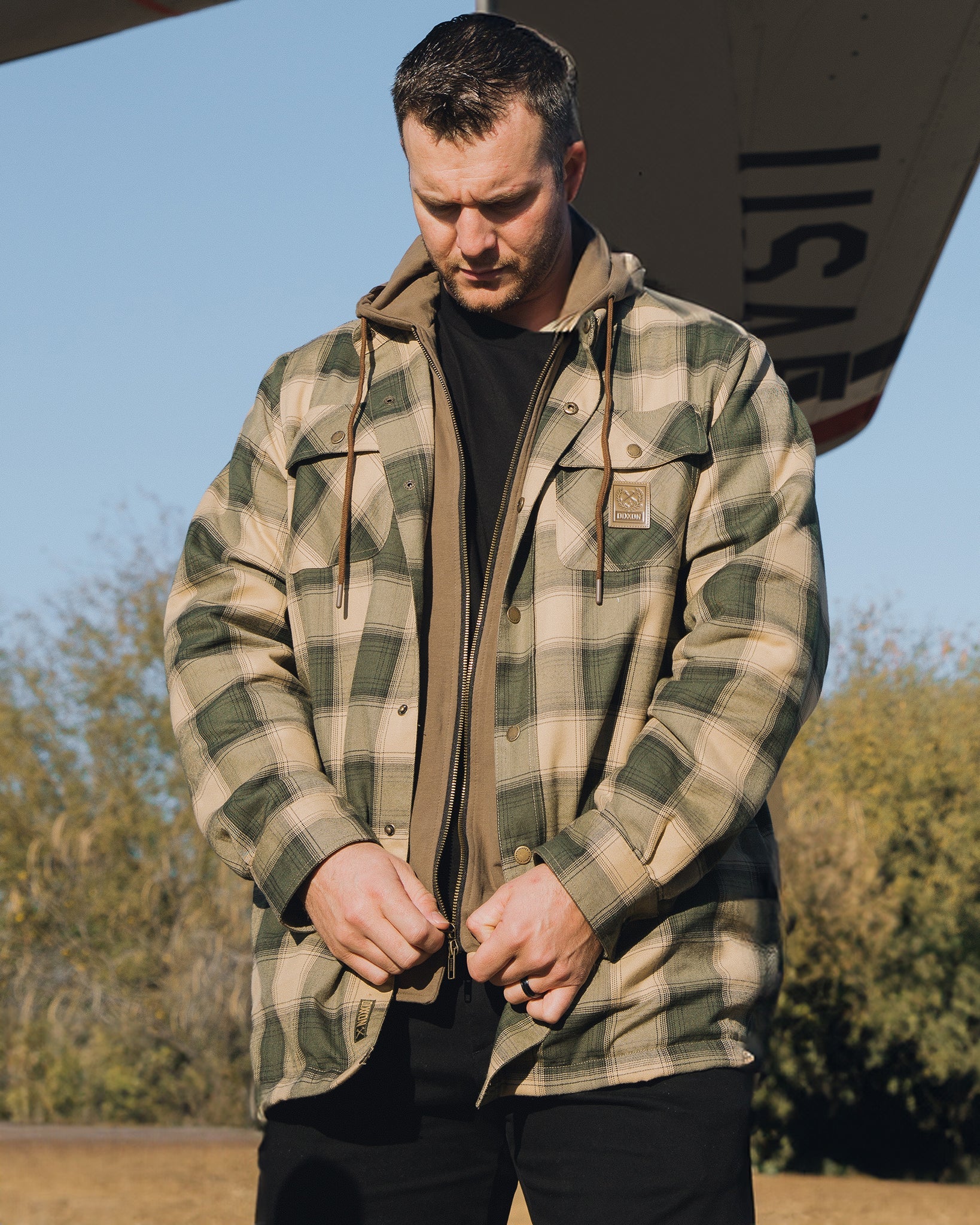 Squadron Hooded Flannel Jacket - Image 7