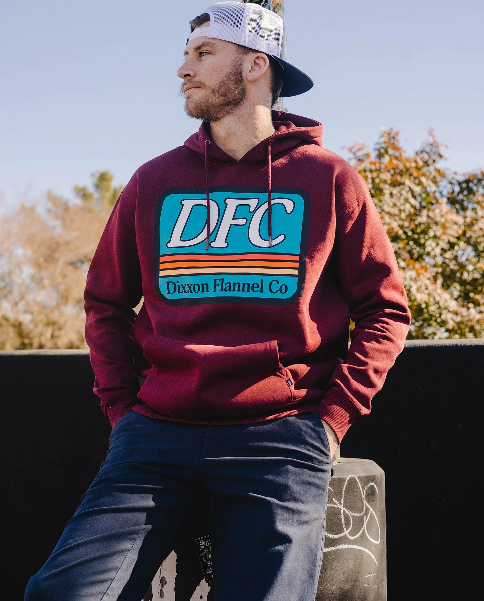 Steeze Pullover Hoodie - Maroon - Image 7