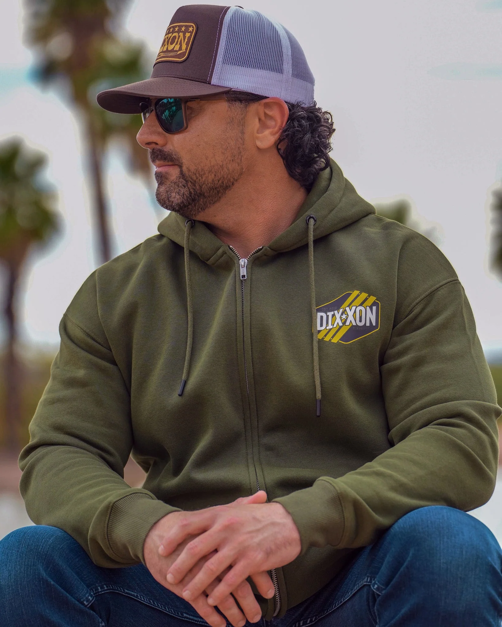 Tactical Badge Zip Up Hoodie - O.D. Green - Image 6