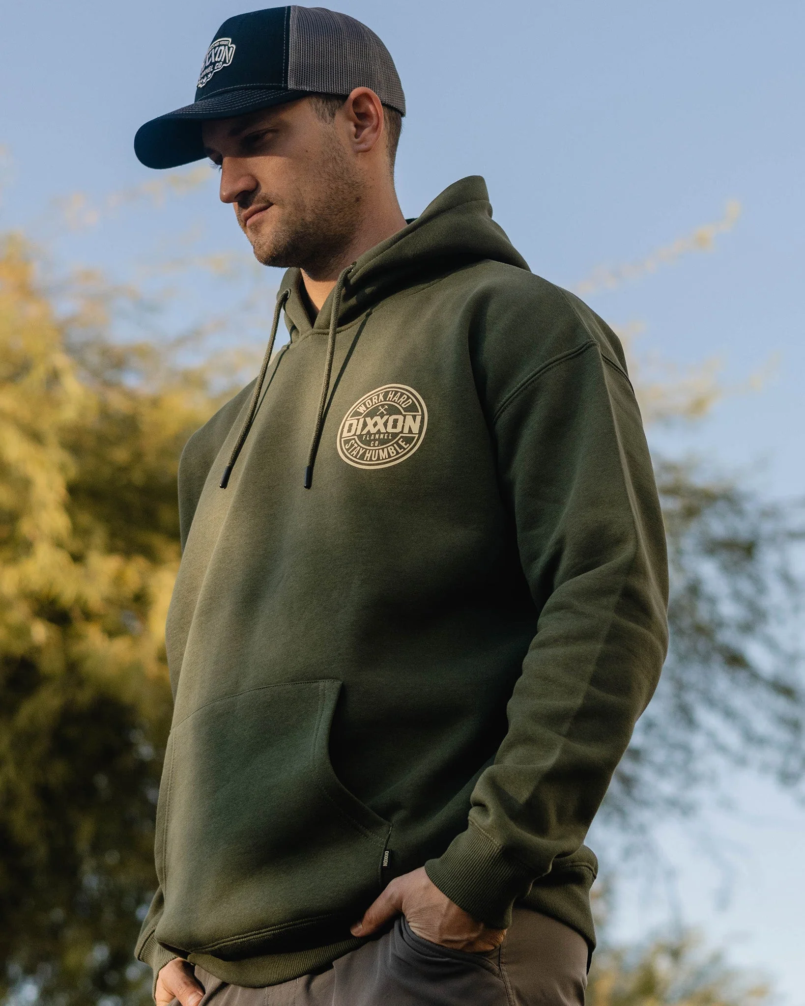 Tan Corpo Pullover Hoodie - O.D. Green - Image 2