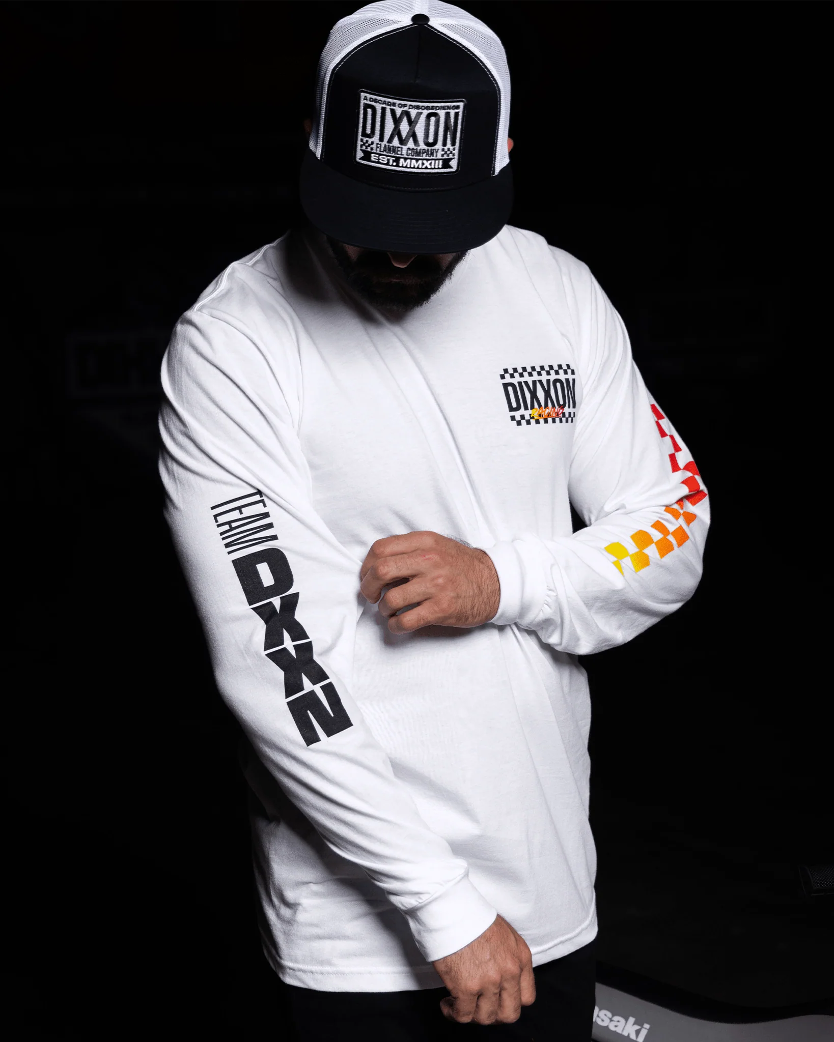 Team Racing Long Sleeve T-Shirt - White - Image 2