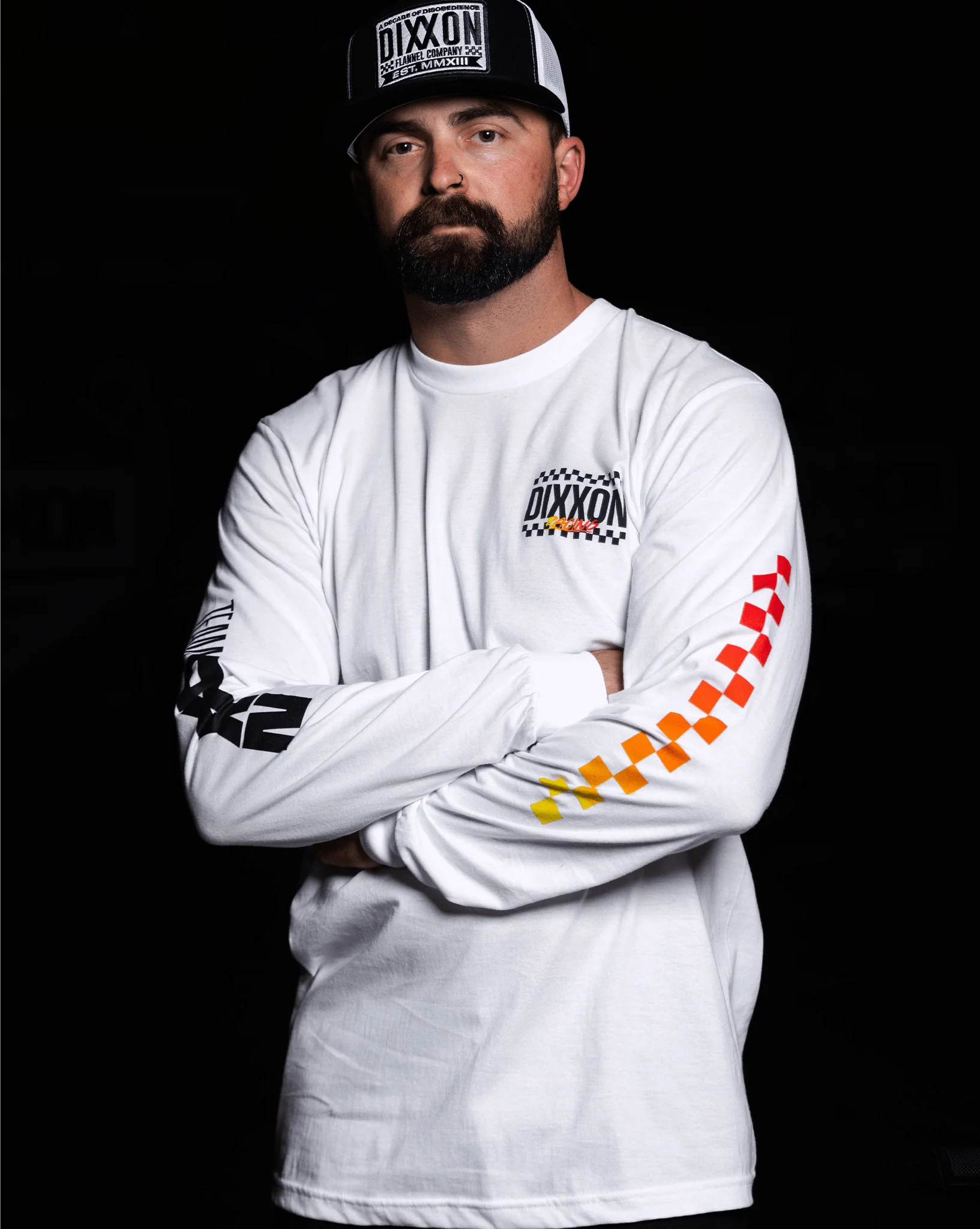 Team Racing Long Sleeve T-Shirt - White - Image 4