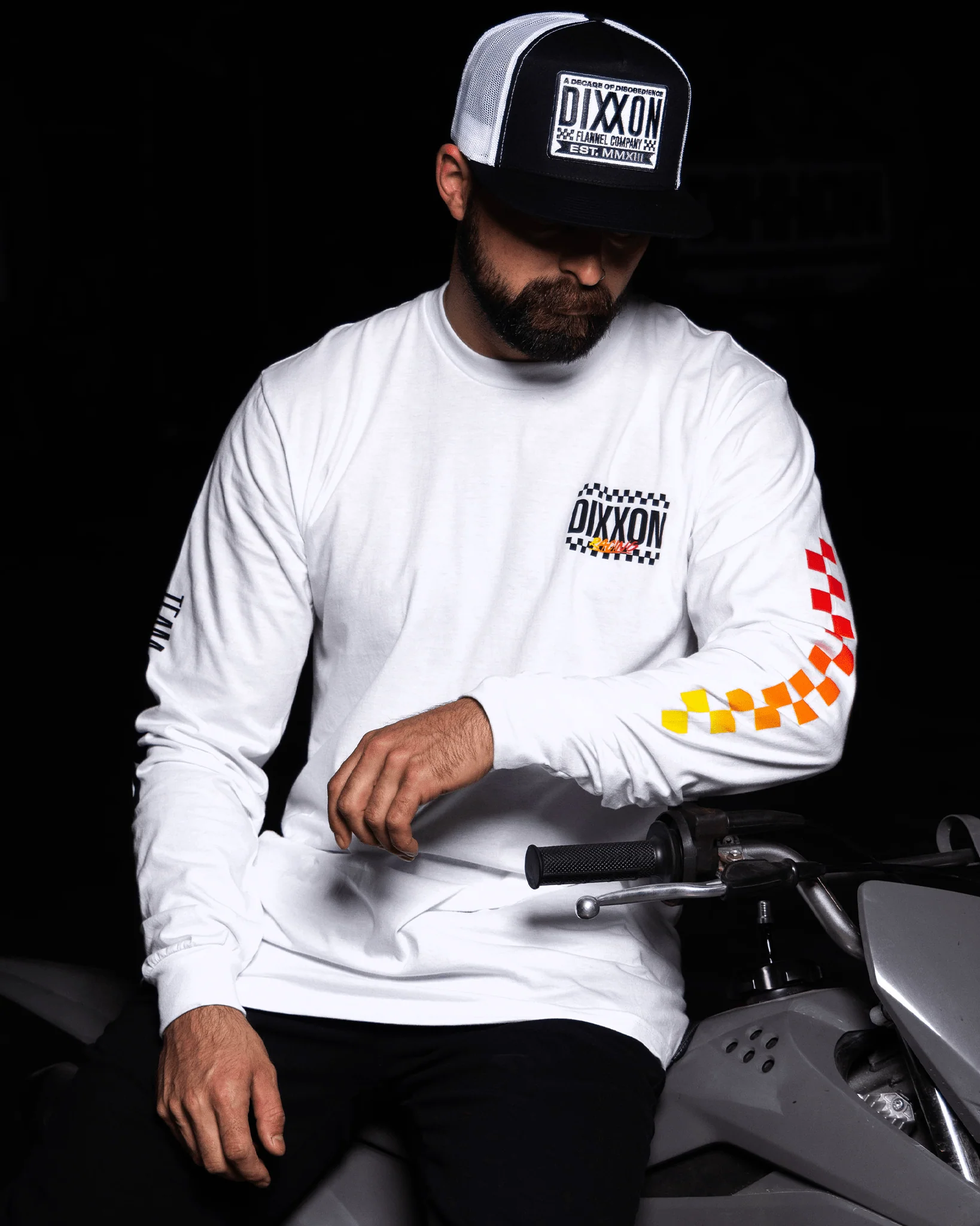 Team Racing Long Sleeve T-Shirt - White - Image 5