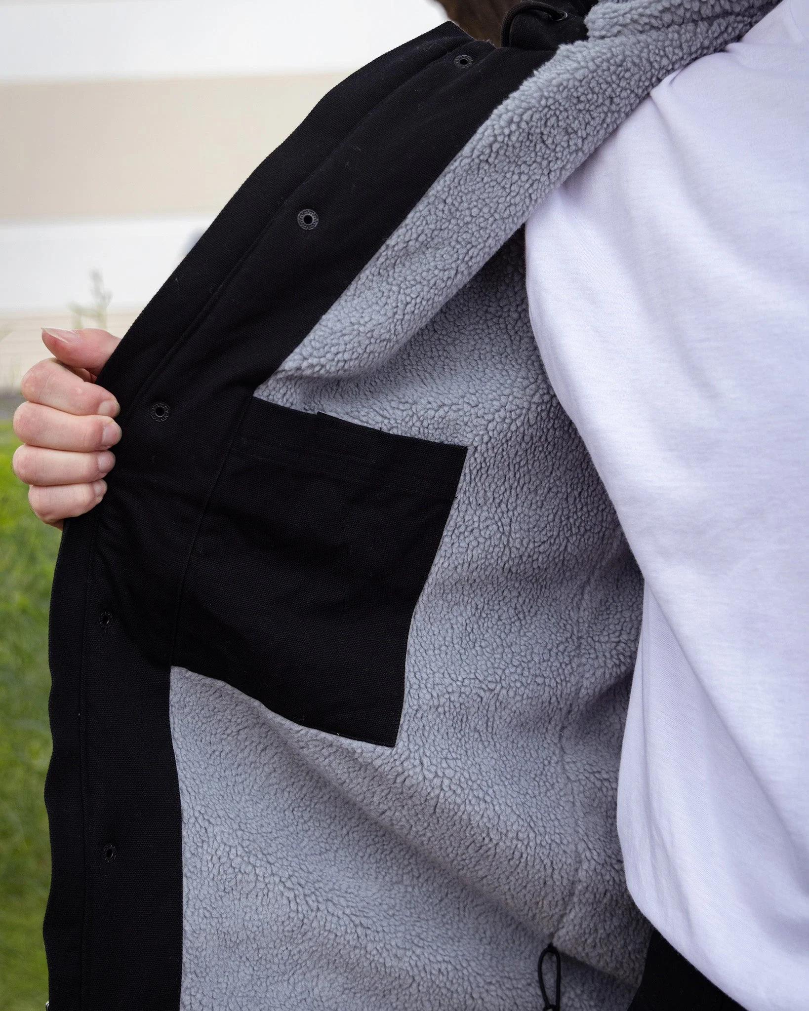 The Colt Sherpa Work Jacket - Black - Image 9