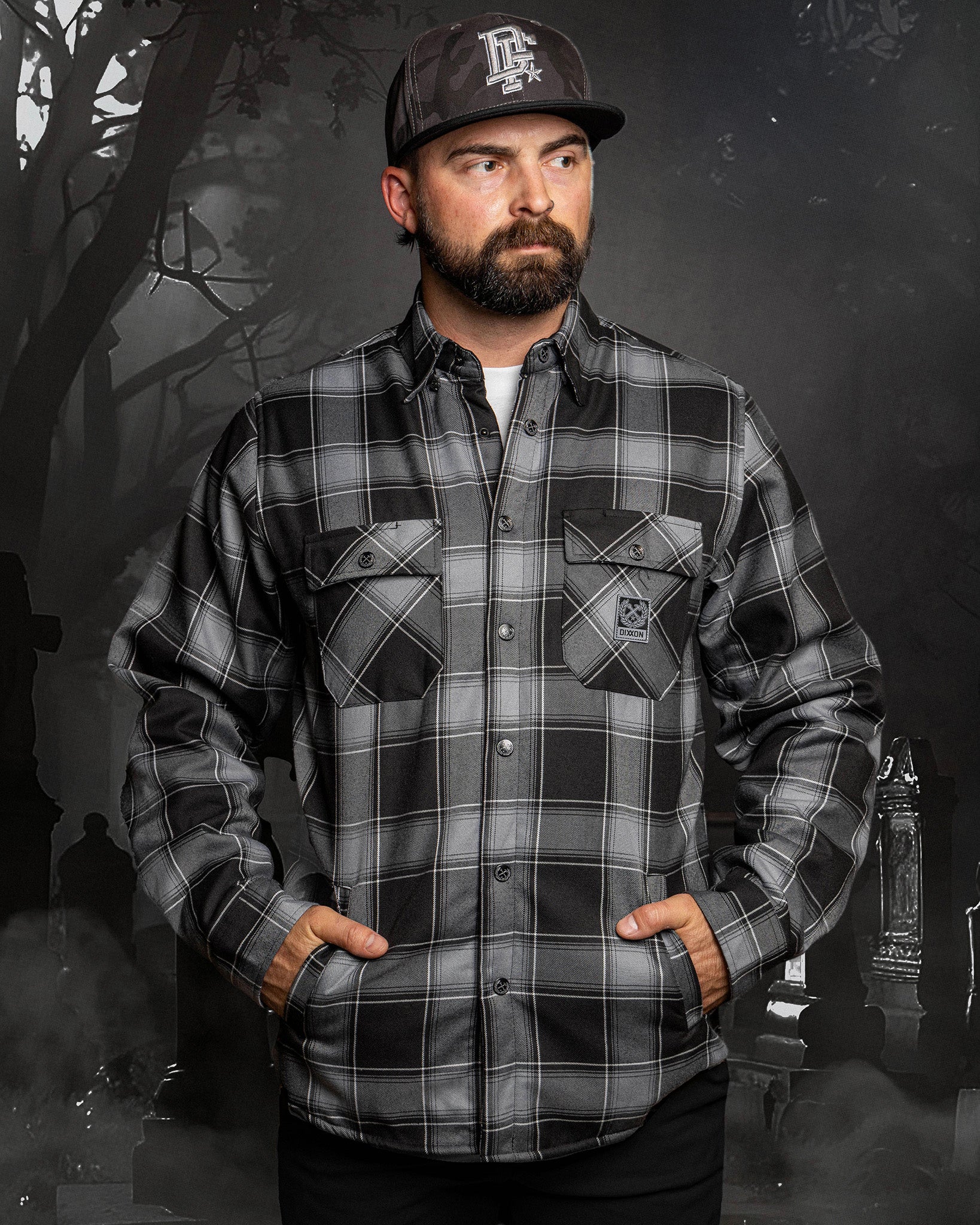 The Graveyard Sherpa Lined Flannel Jacket - Image 4