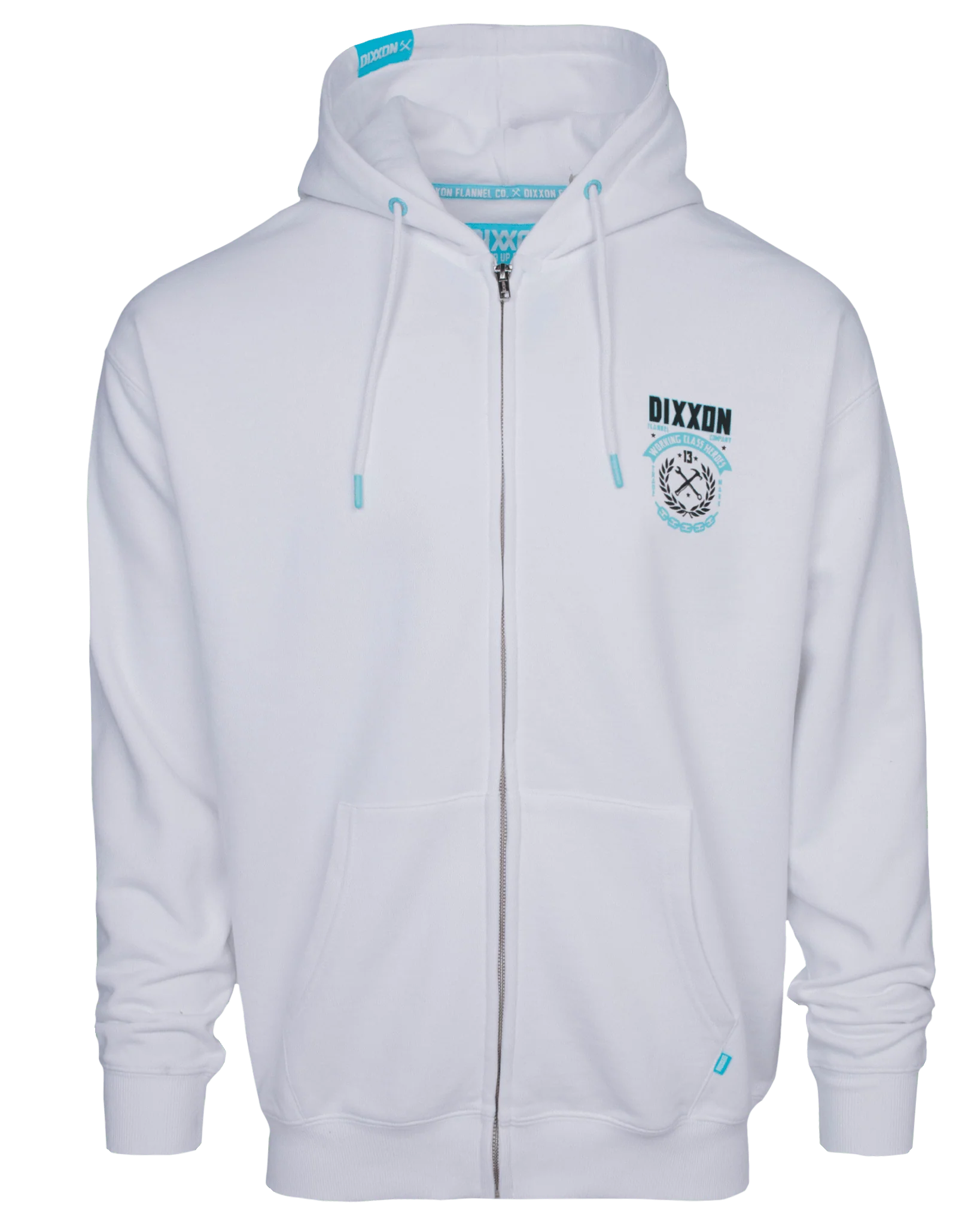 Tiffany & White Weld Zip Up Hoodie - White - Image 3