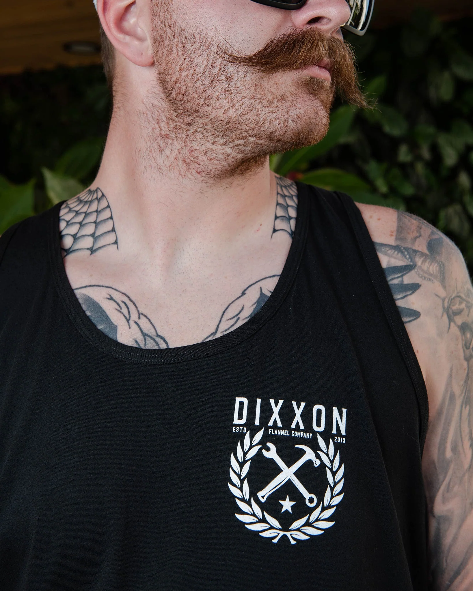 White Tradition Badge Tank - Black - Image 2