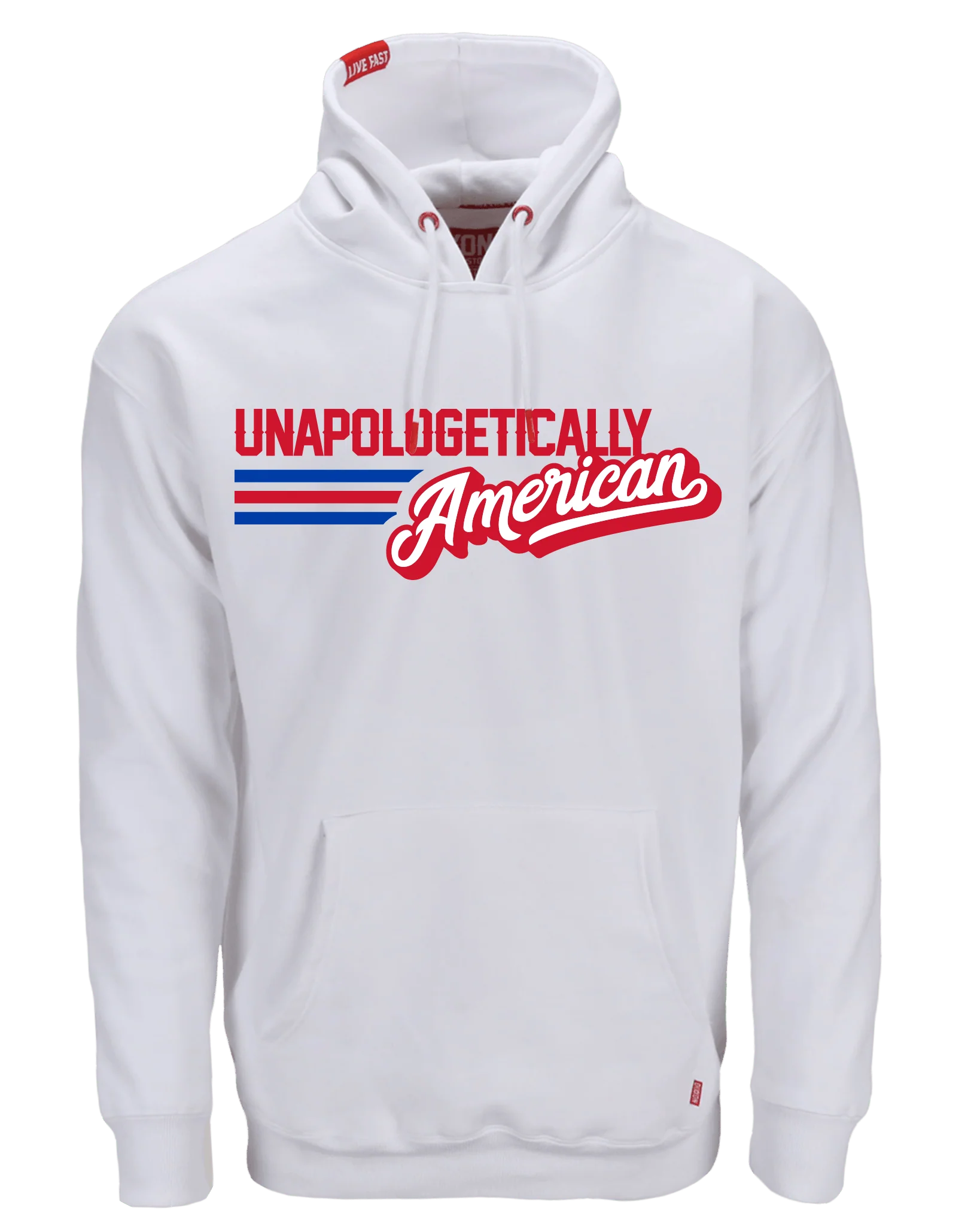 Unapologetically American Pullover Hoodie - White - Image 2