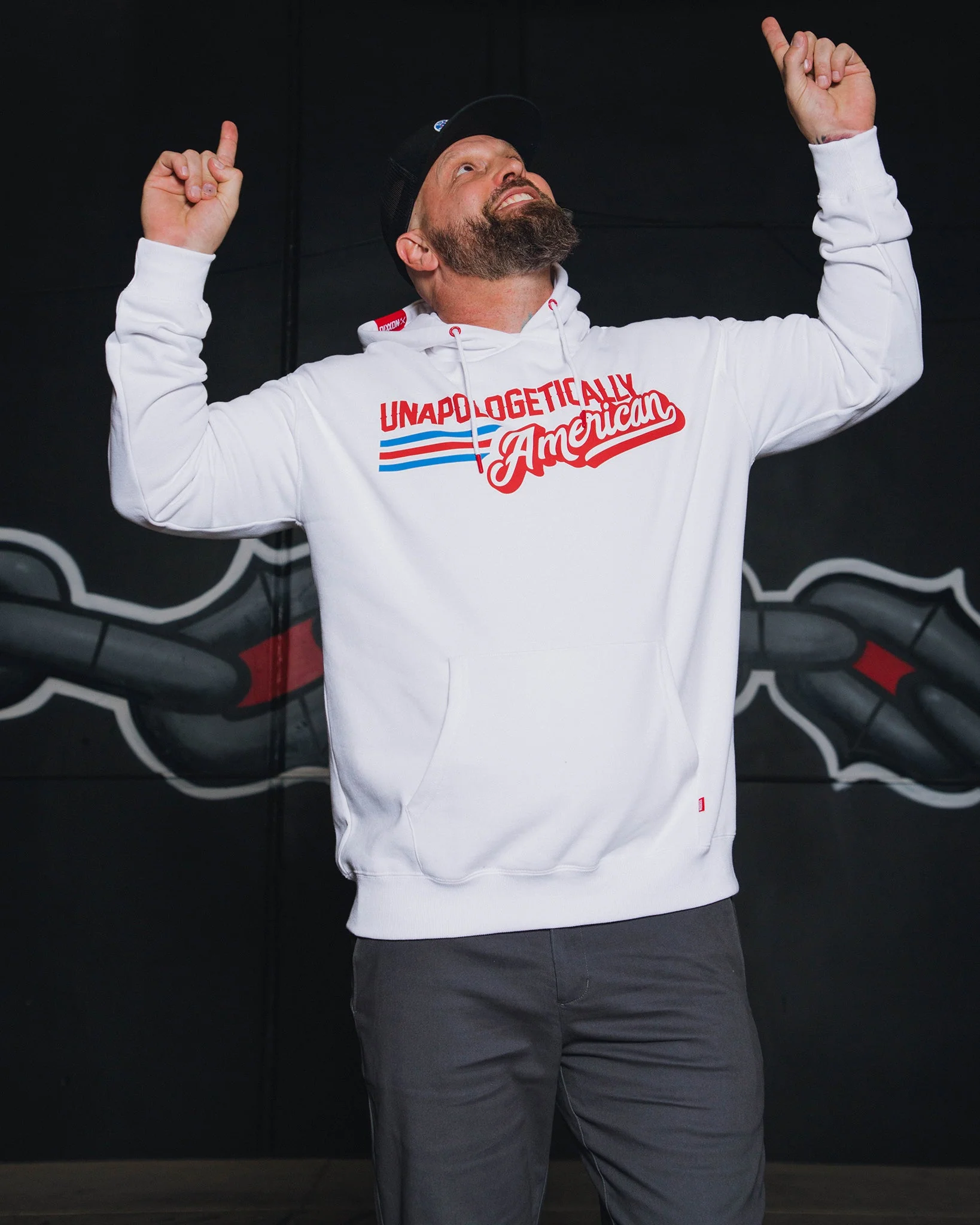 Unapologetically American Pullover Hoodie - White - Image 3