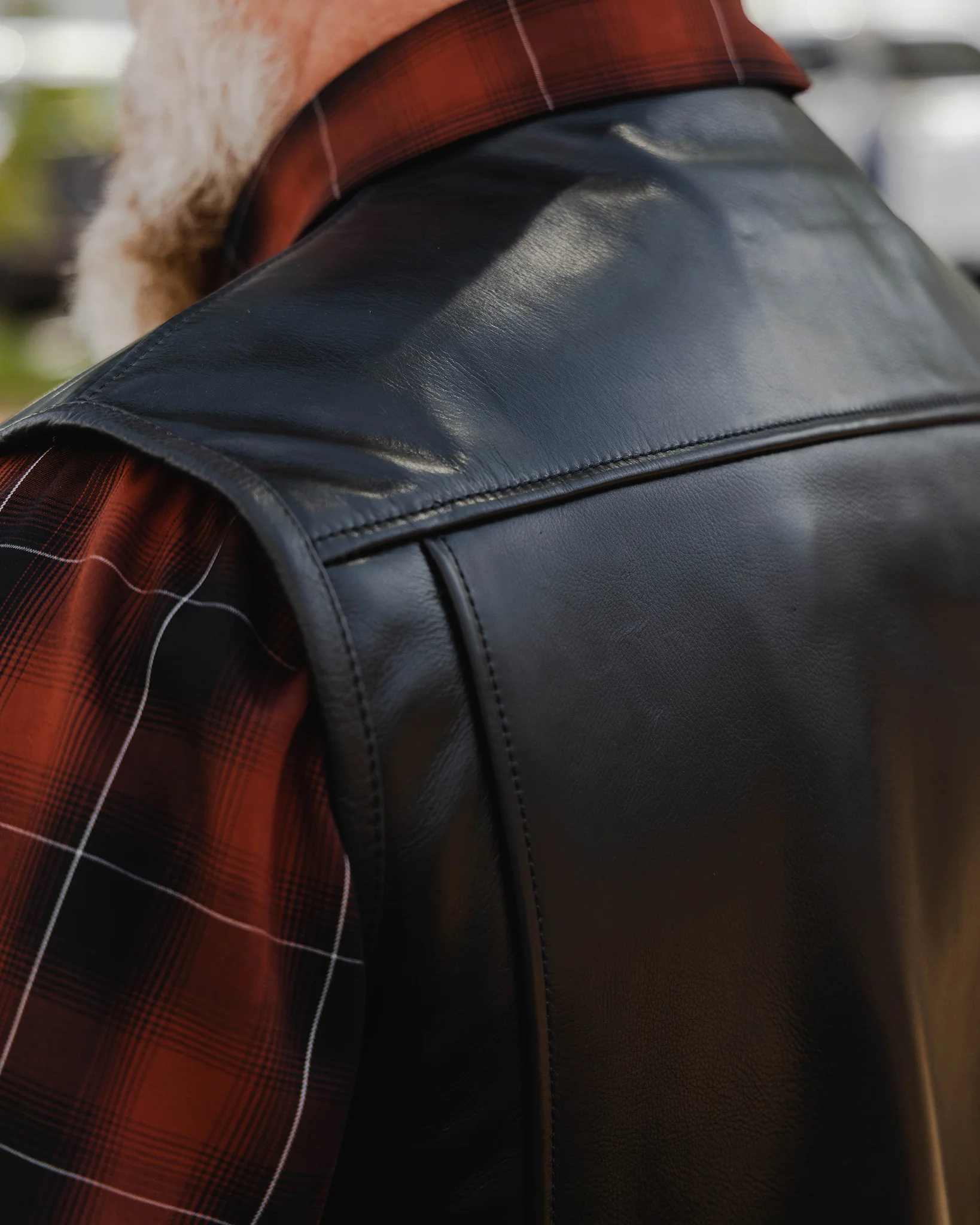 Walker Leather Vest - Black - Image 3