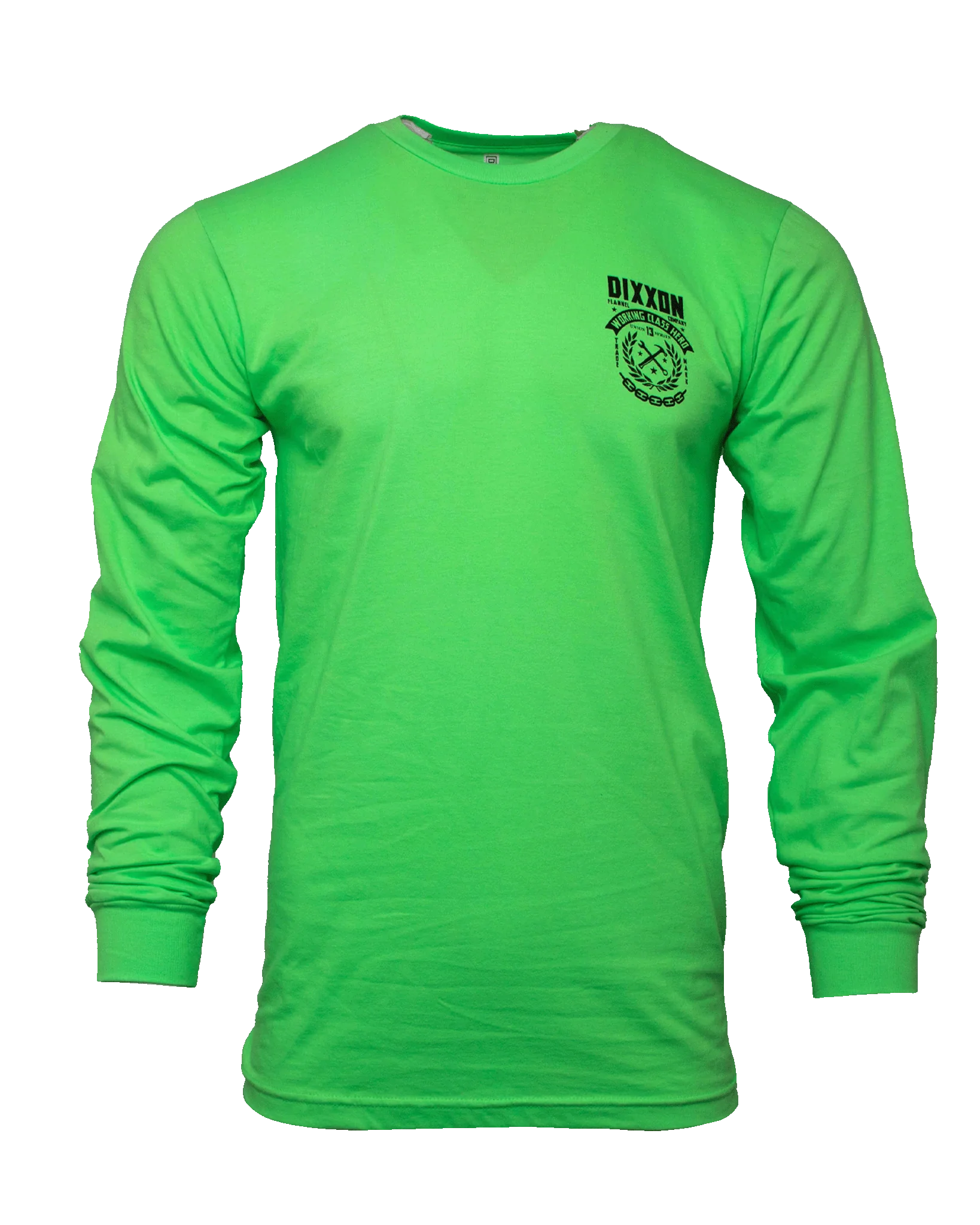 Weld Hi Vis Long Sleeve T-Shirt - Safety Green - Image 2