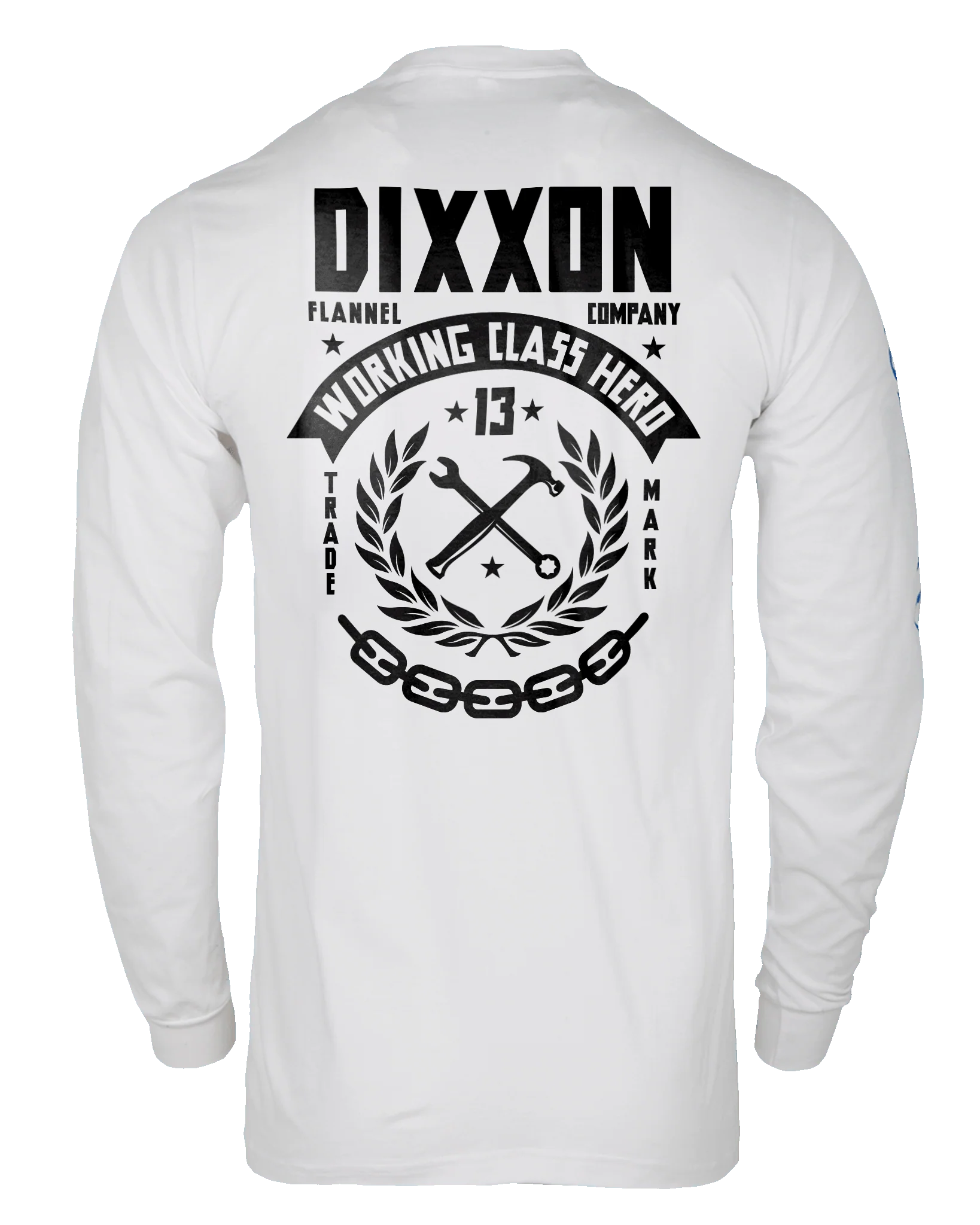 Weld Long Sleeve T-Shirt - White & Black - Image 2
