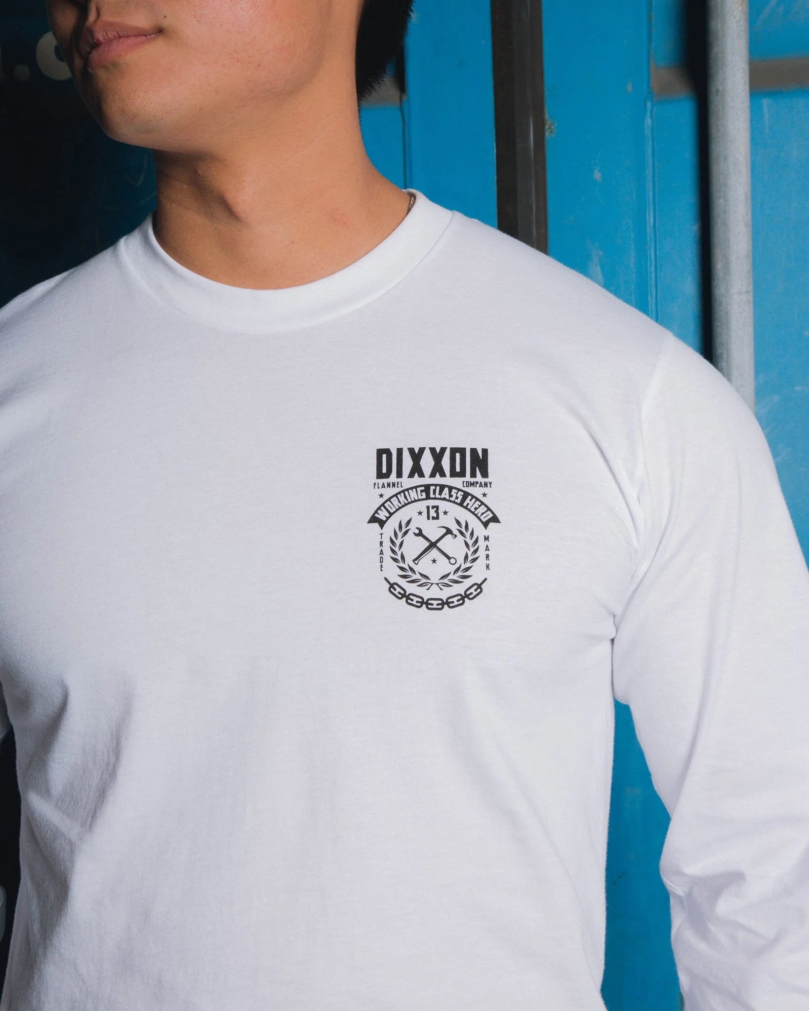 Weld Long Sleeve T-Shirt - White & Black - Image 6