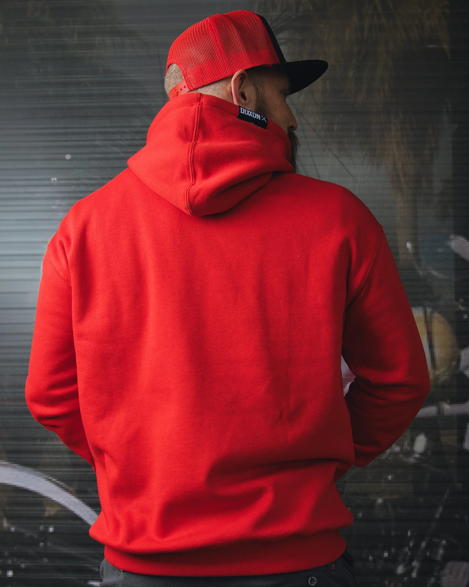 White Bolt Pullover Hoodie - Red - Image 3