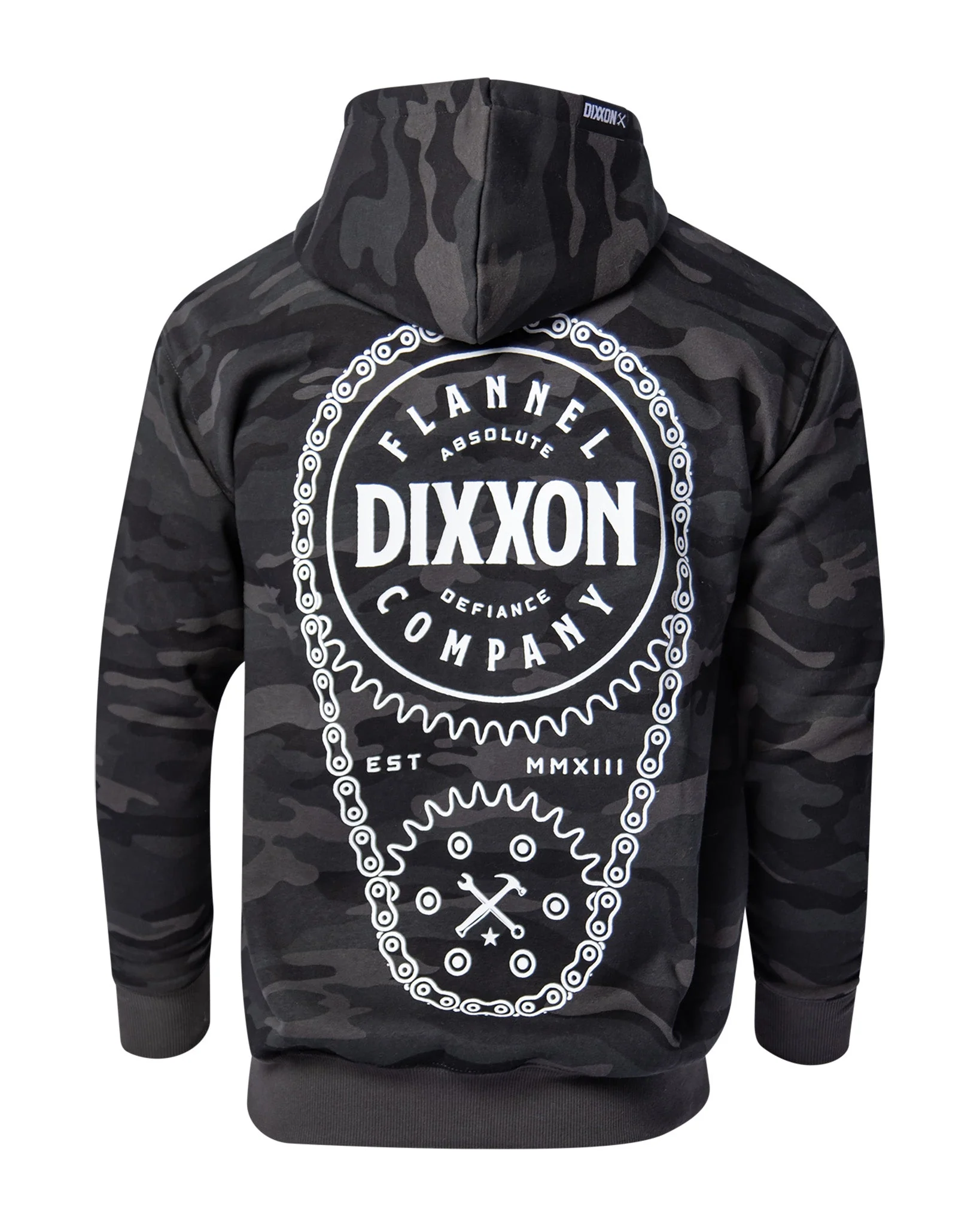 White Chain Driven Zip Up Hoodie - Black Camo - Image 2