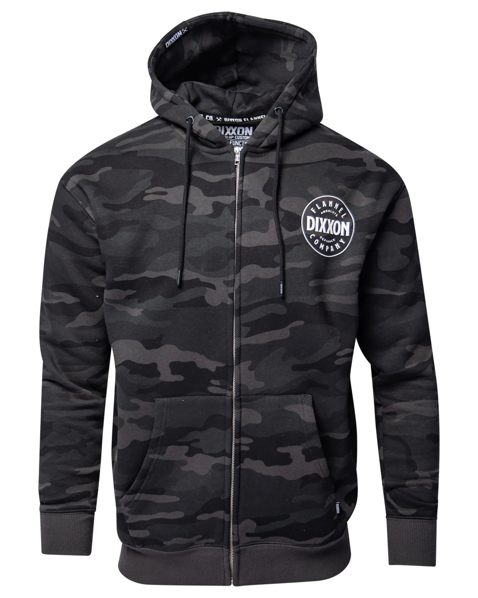White Chain Driven Zip Up Hoodie - Black Camo - Image 3