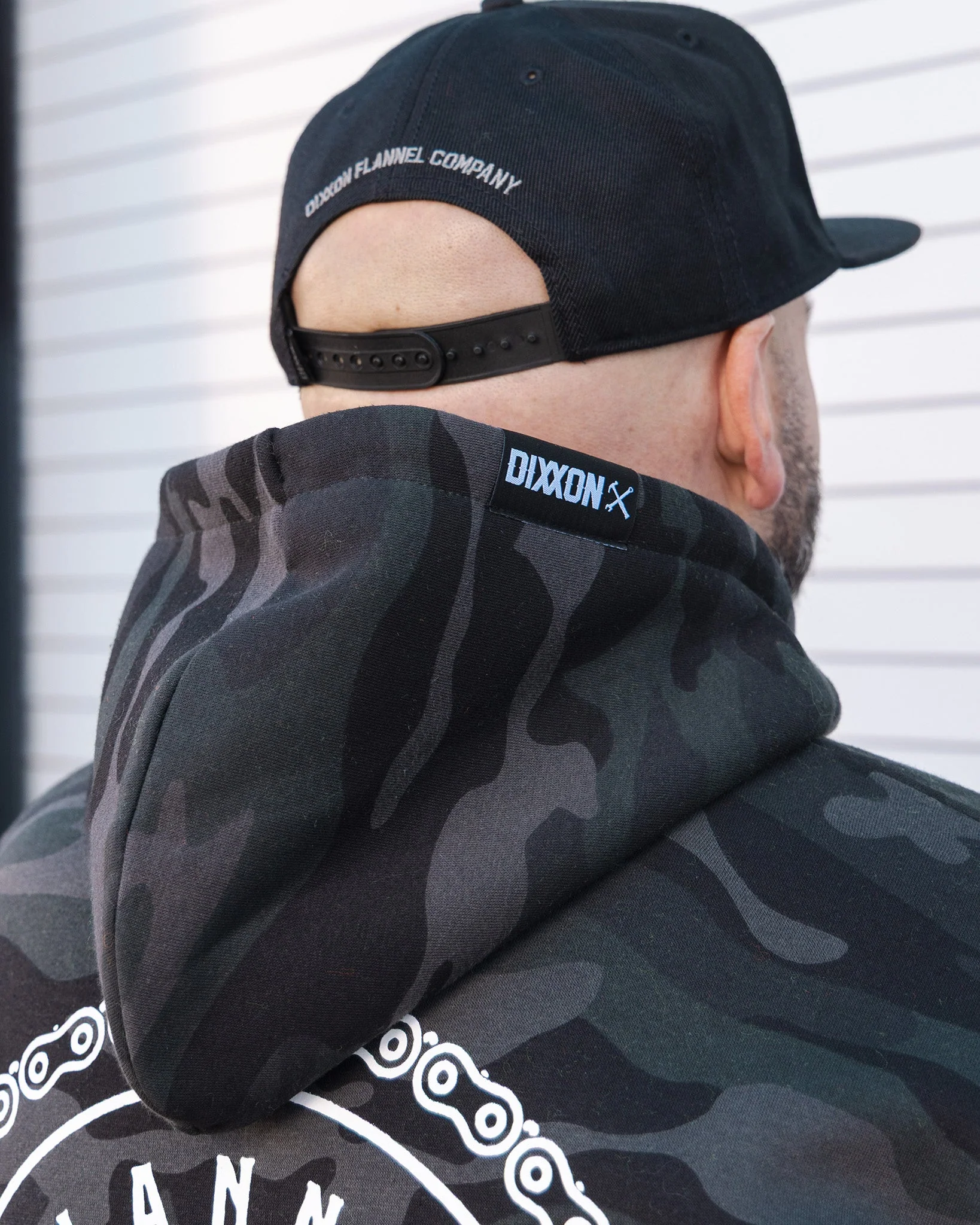 White Chain Driven Zip Up Hoodie - Black Camo - Image 5