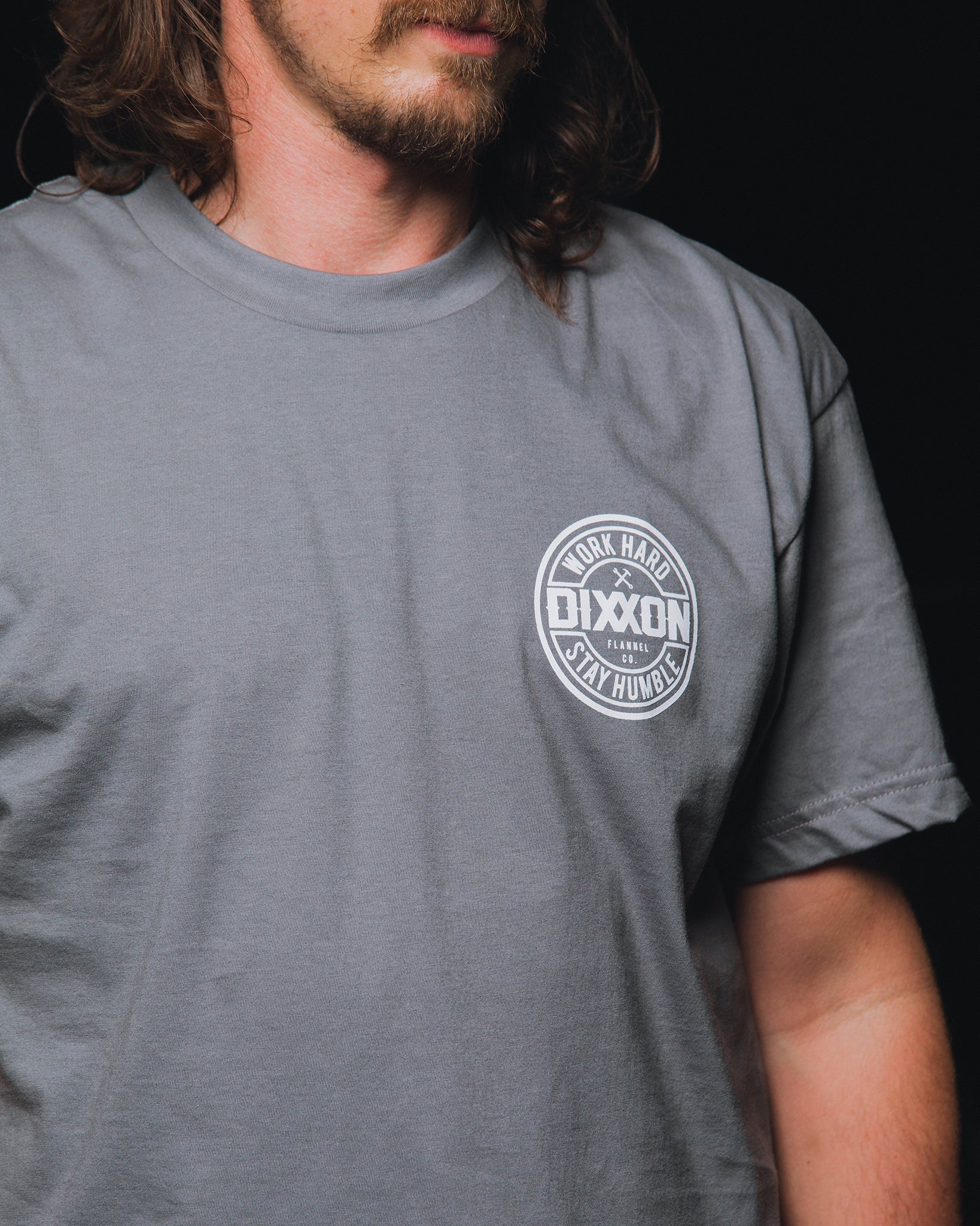 White Corpo T-Shirt - Charcoal - Image 4