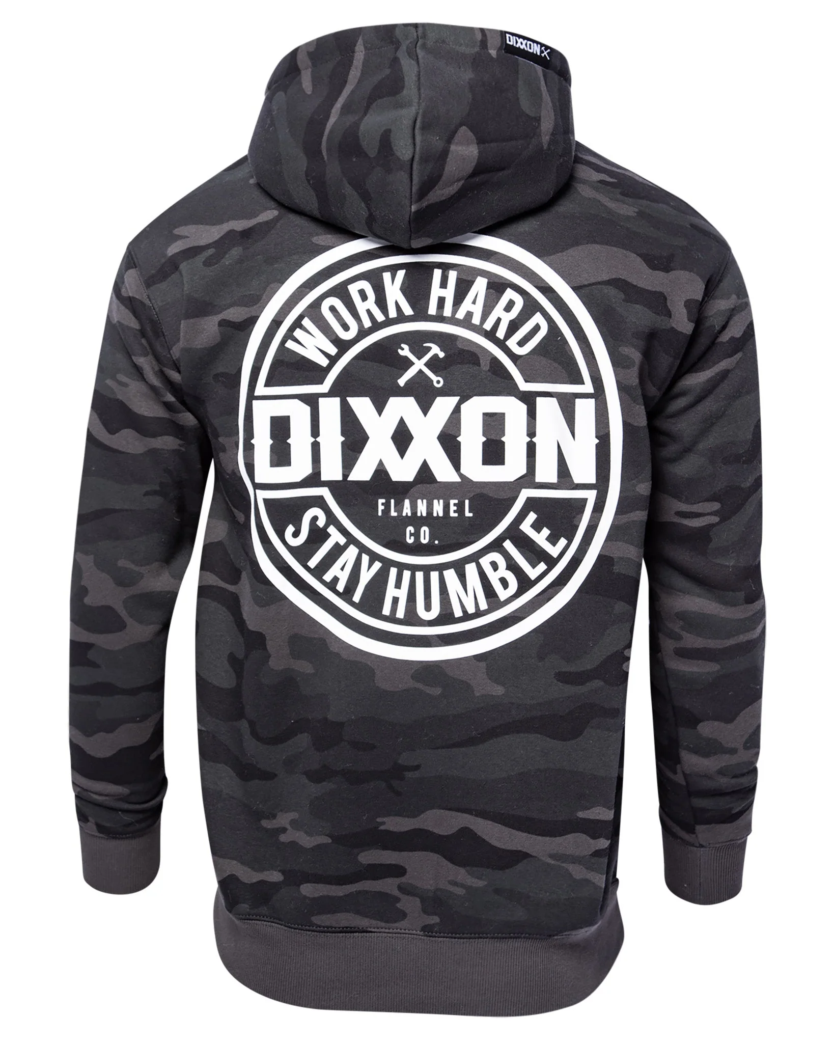 White Corpo Zip Up Hoodie - Black Camo - Image 2