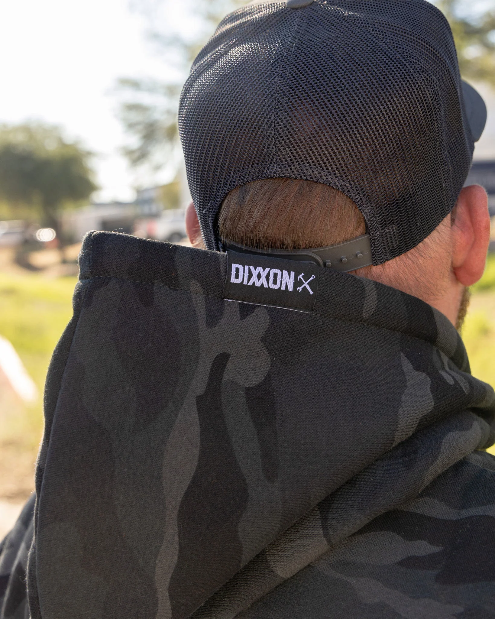 White Corpo Zip Up Hoodie - Black Camo - Image 8