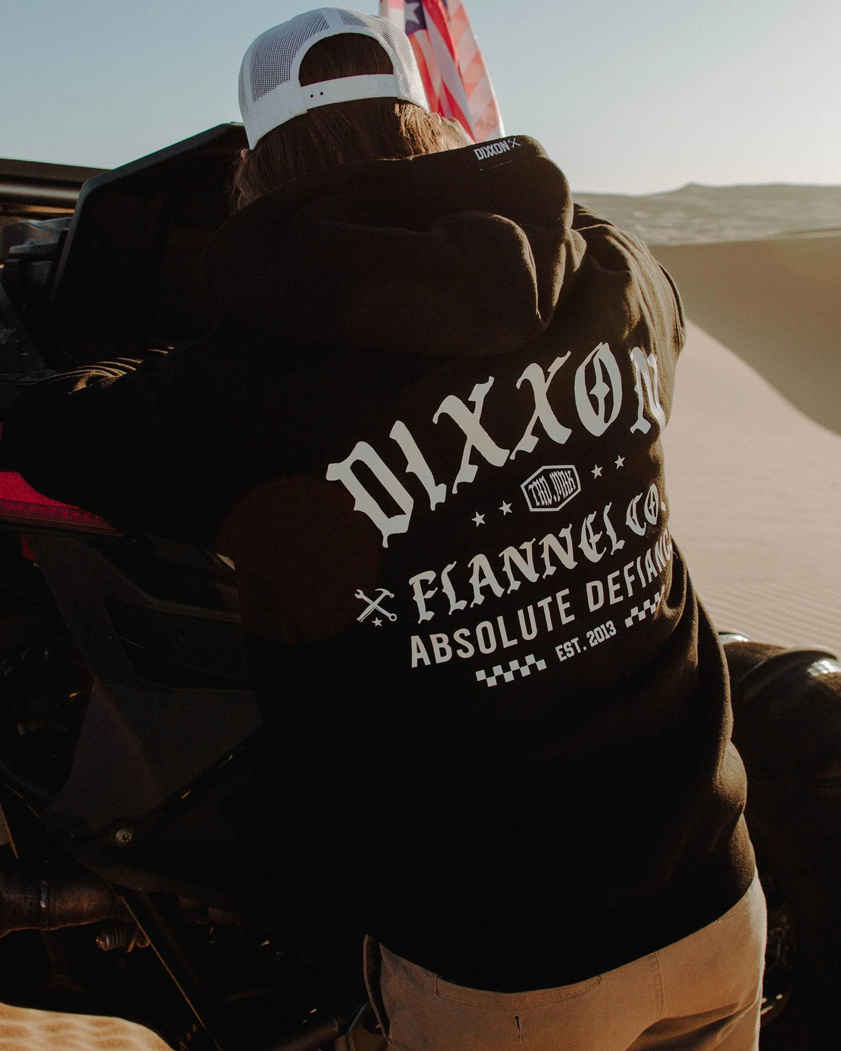 White Cruz Zip Up Hoodie - Black - Image 2