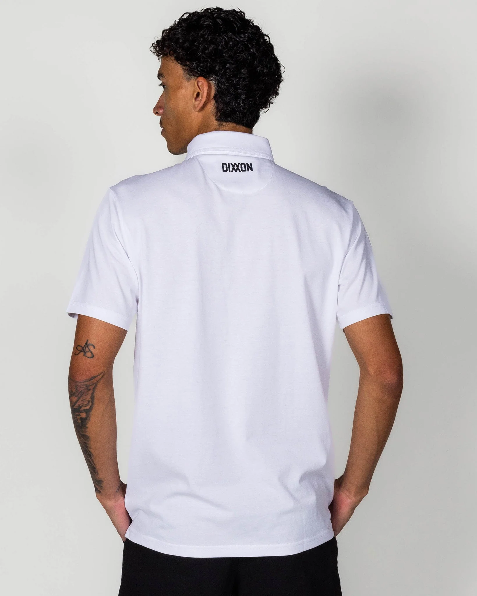 White Floral Premium Polo - White - Image 2