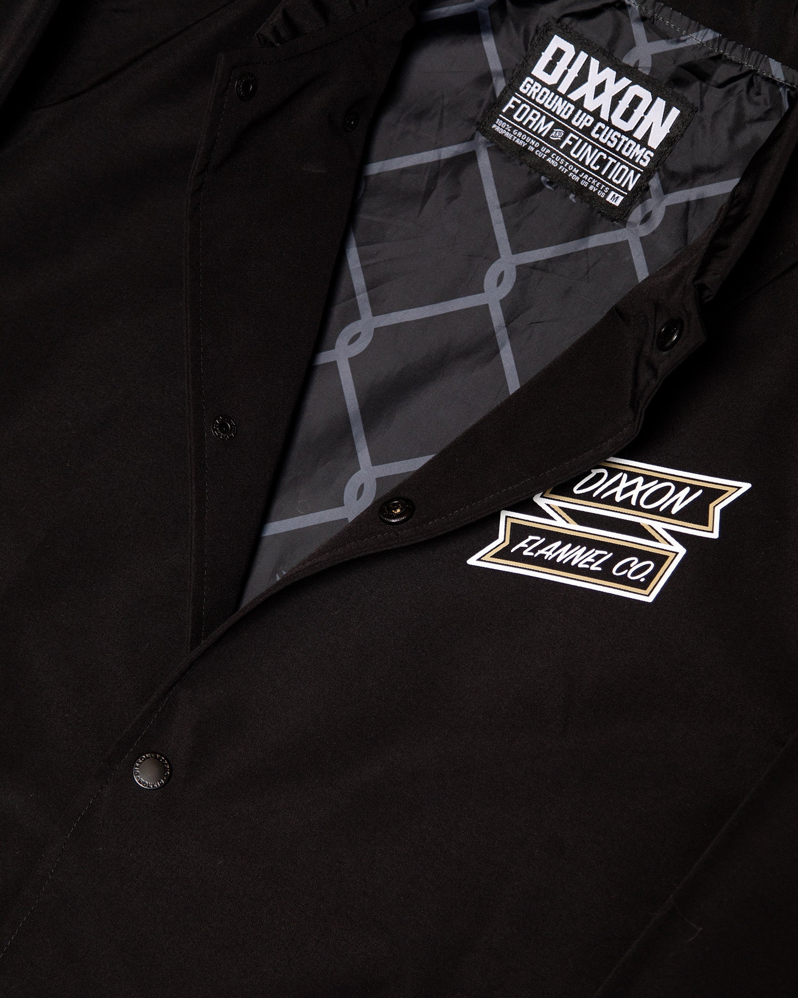 White & Gold Ignite Coaches Jacket - Black - Image 8