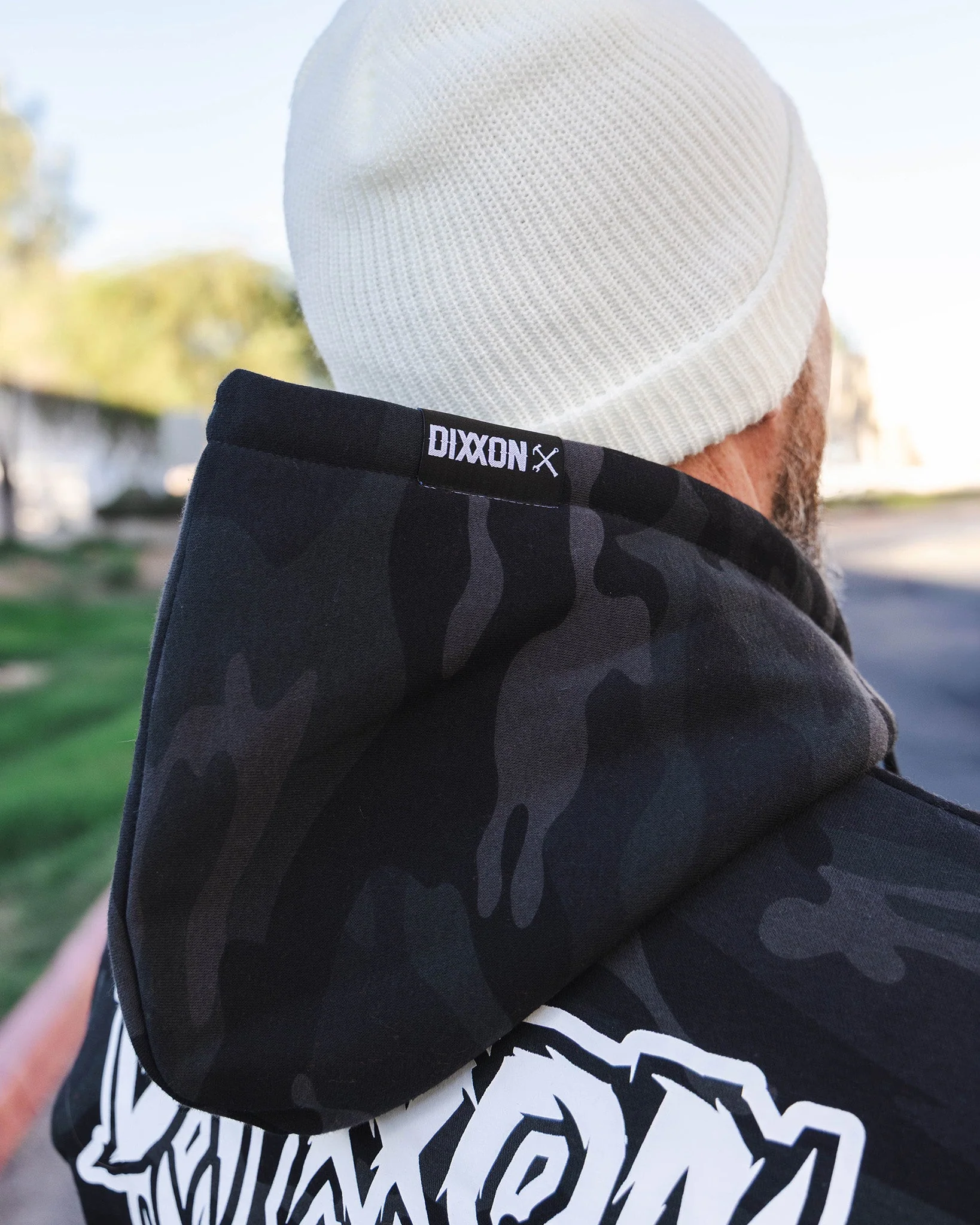 White Party Crest Zip Up Hoodie - Black Camo - Image 5
