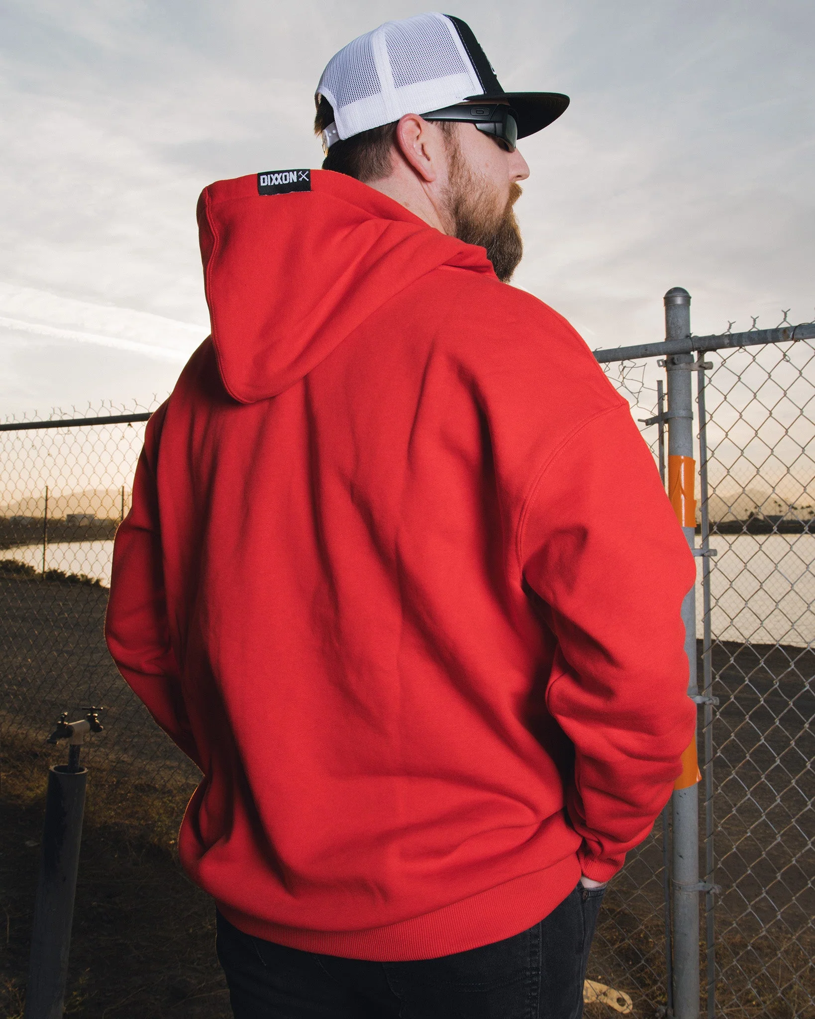 White Pastime Pullover Hoodie - Red - Image 3