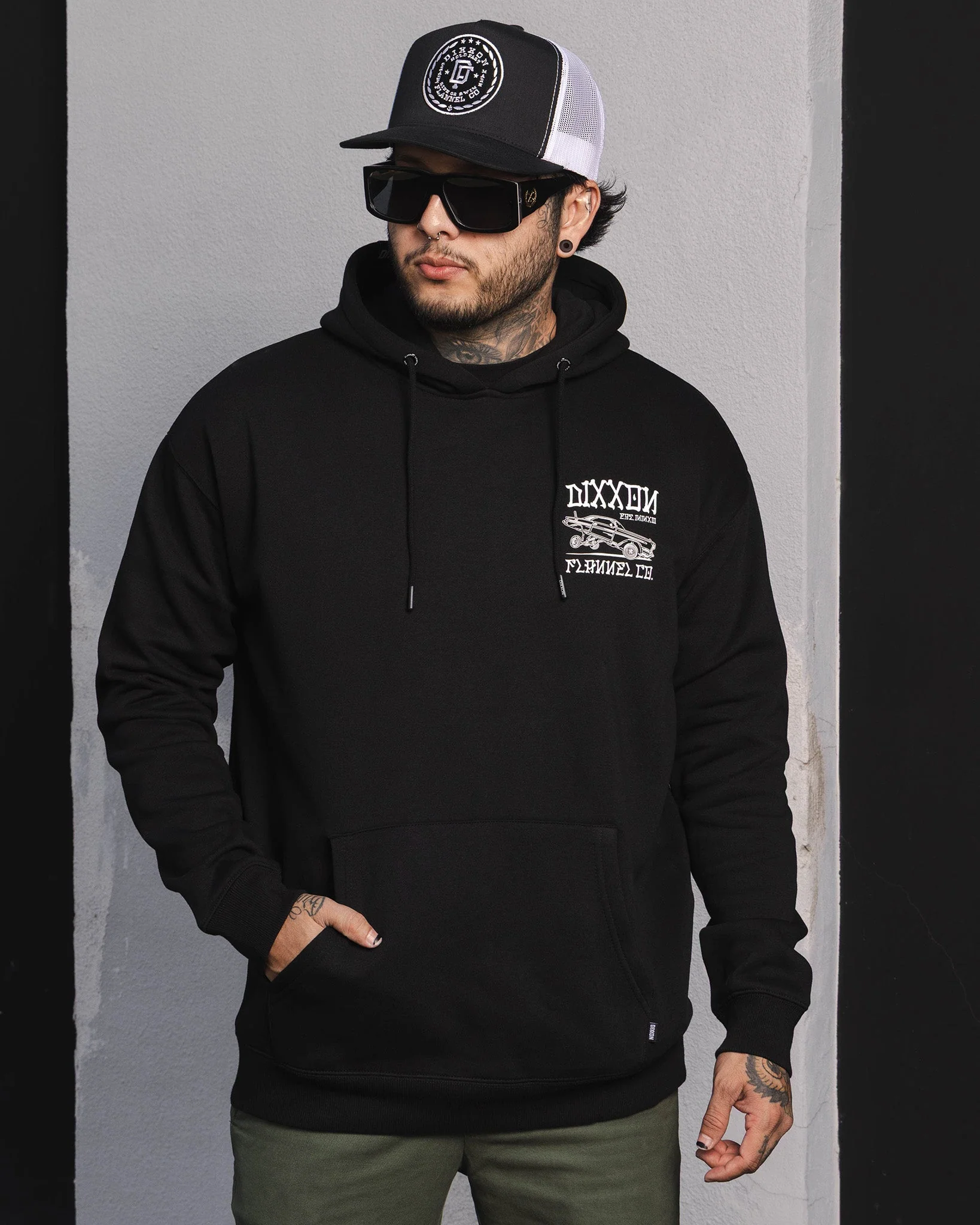 White Stink Bug Pullover Hoodie - Black - Image 4