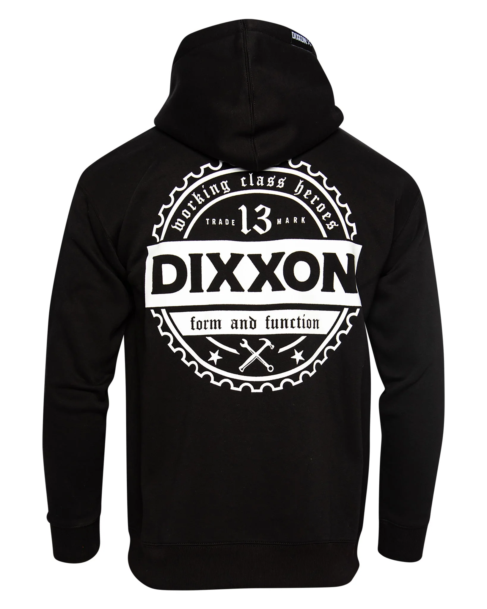 White Working Class Gear Pullover Hoodie - Black - Image 2