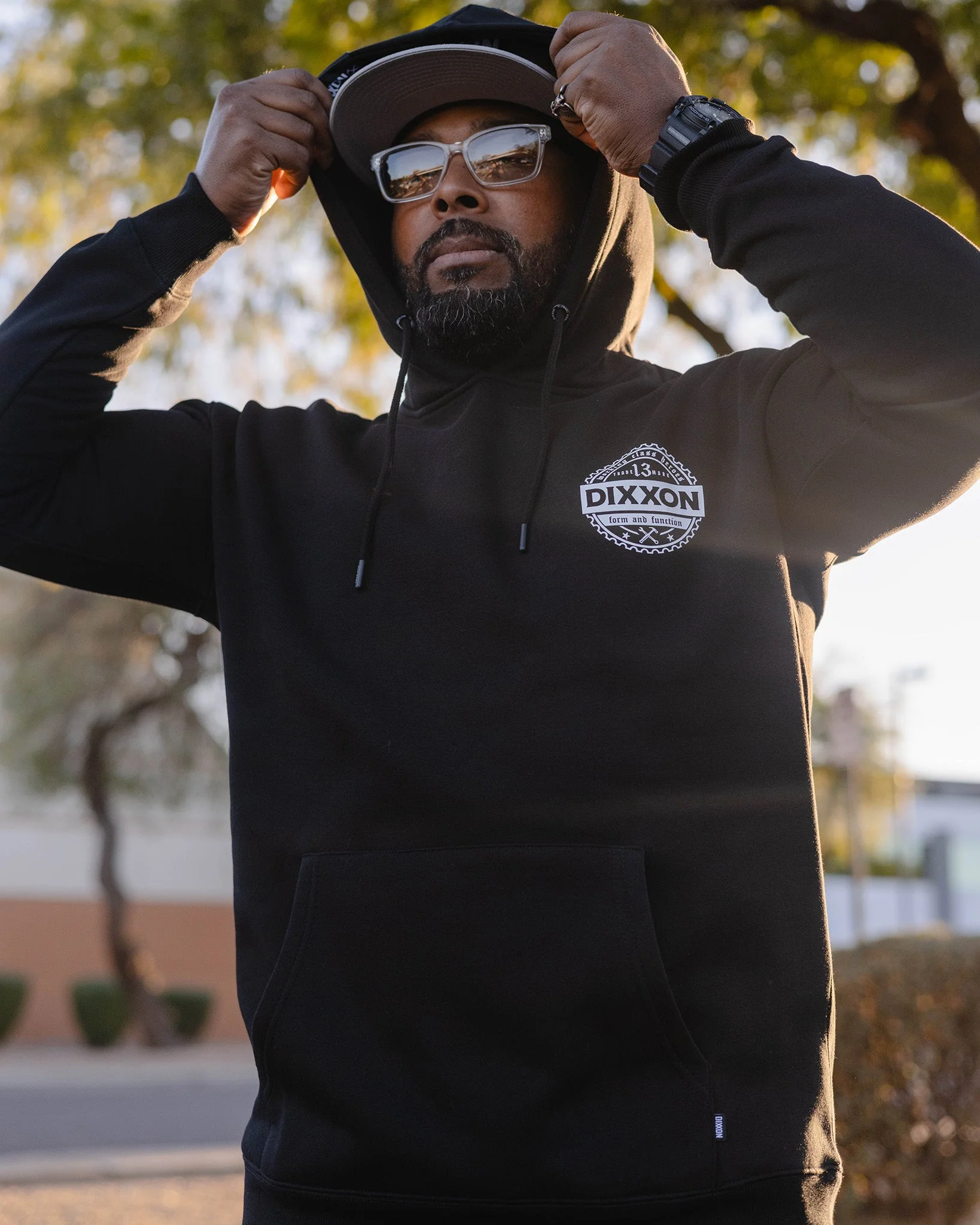 White Working Class Gear Pullover Hoodie - Black - Image 4