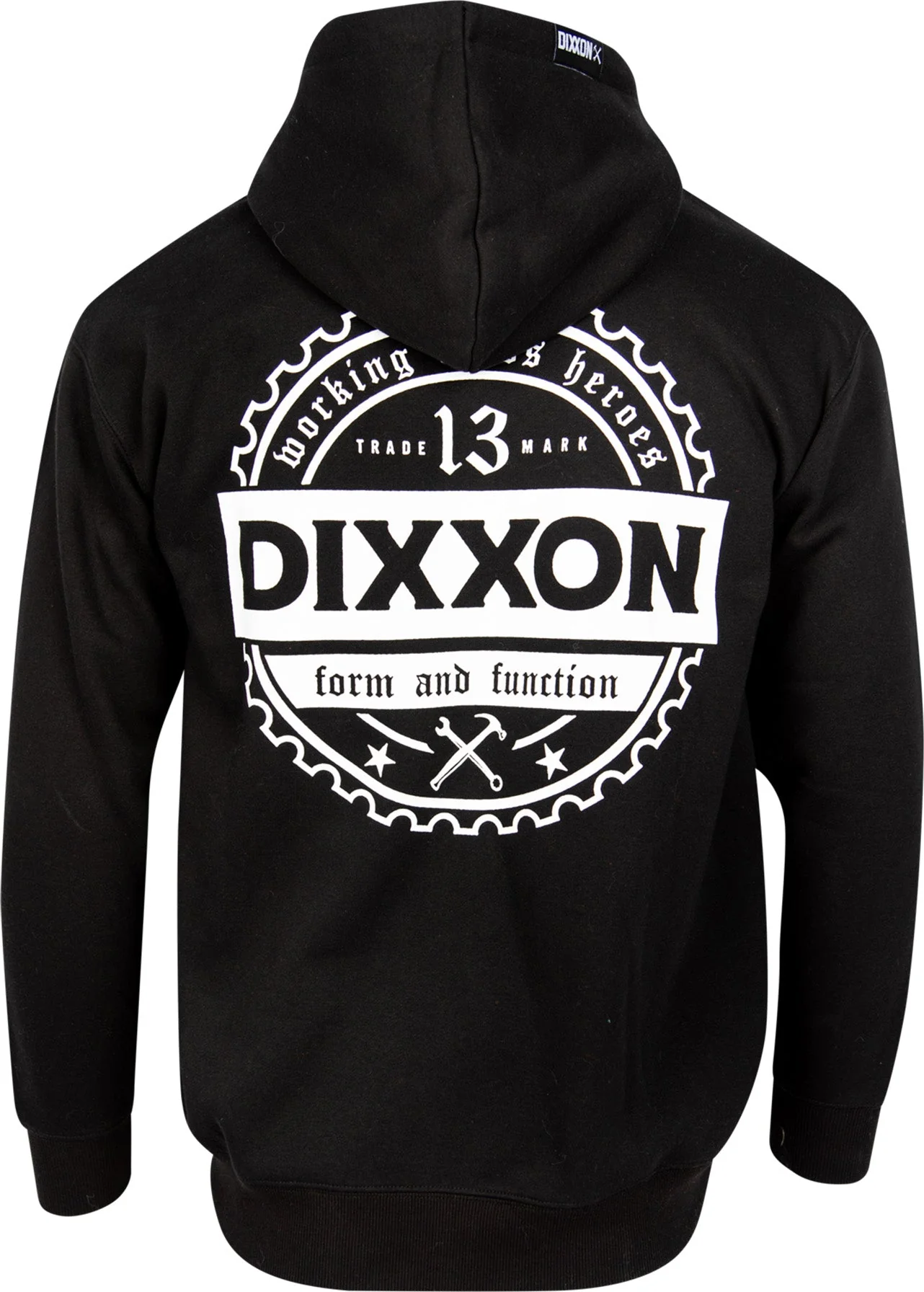 White Working Class Gear Zip Up Hoodie - Black - Image 2