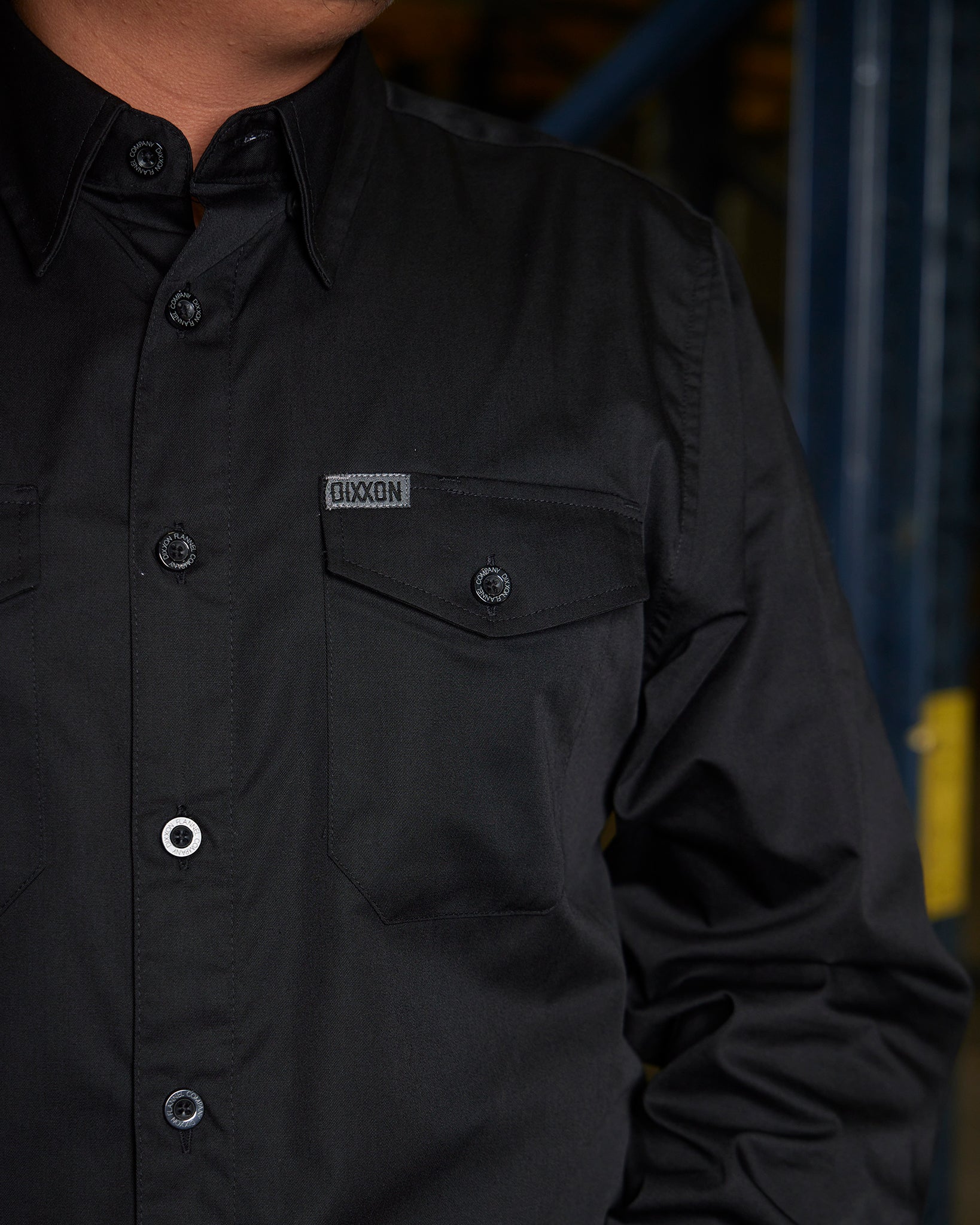 WorkForce Long Sleeve Work Shirt - Black - Image 7