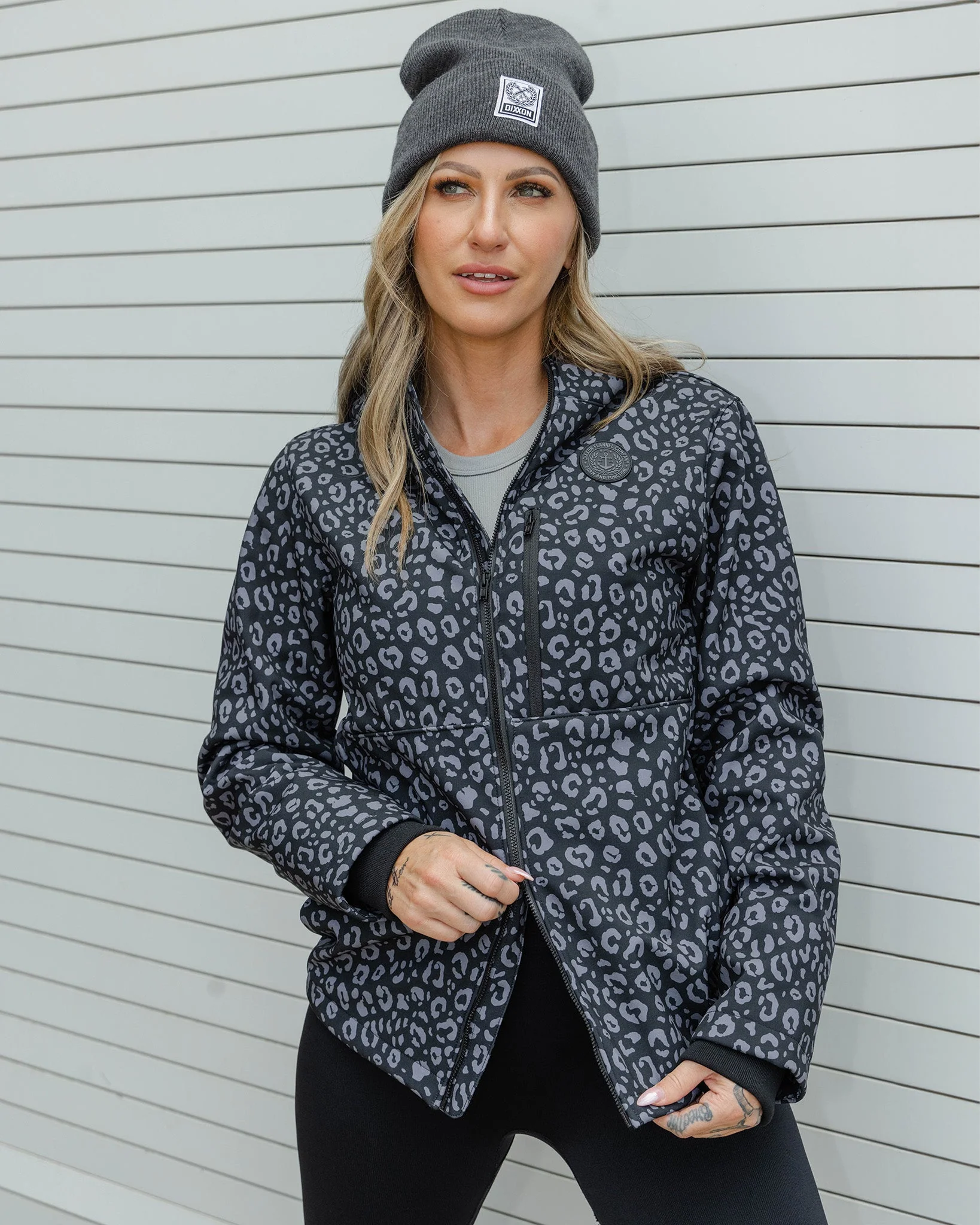 Women’s Anchor Jacket 2.0 - Black Leopard - Image 2